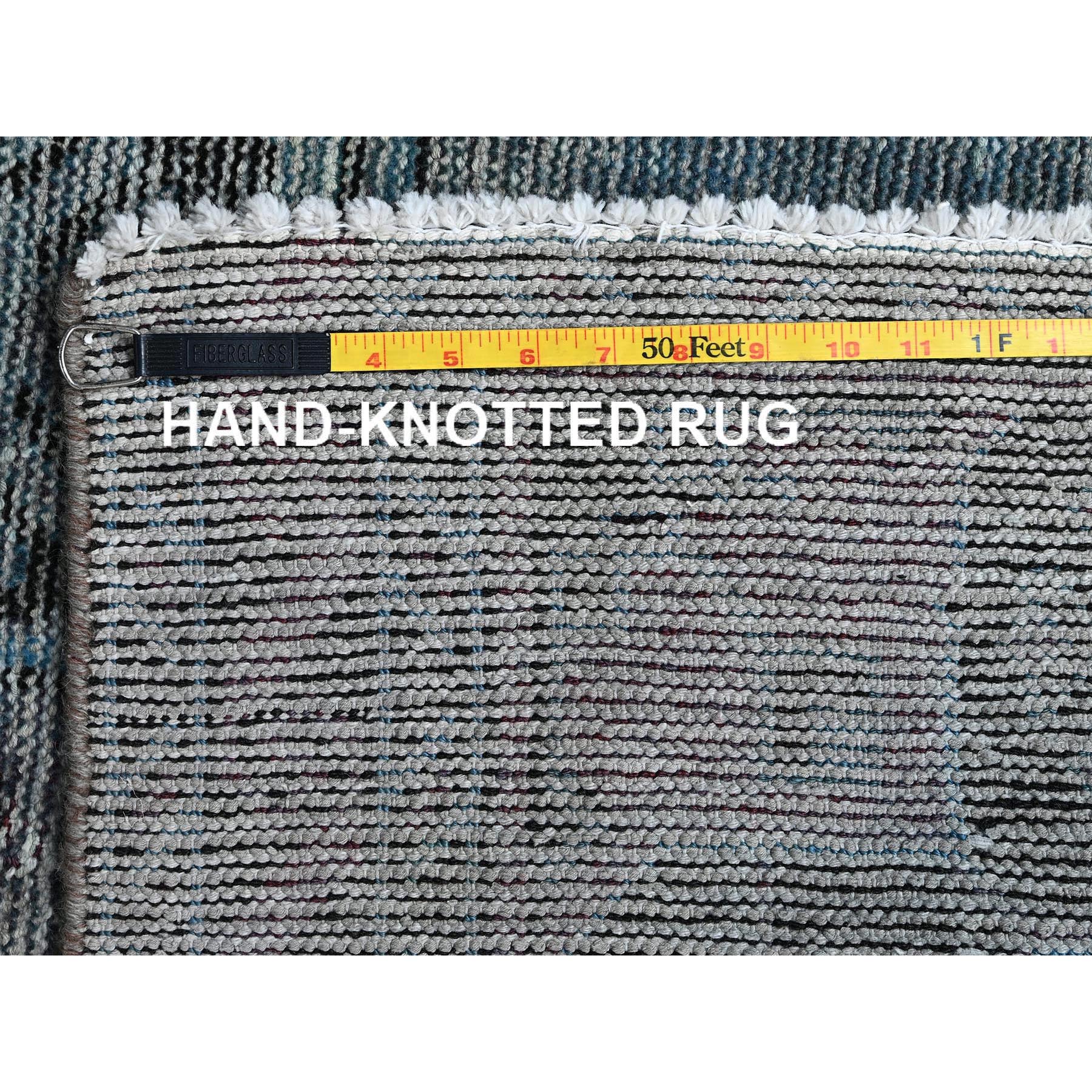 3'6"x5'9" Misty Gray, Ovedyed Vintage Persian Bakhtiar with Large Medallion, Worn and Distressed, Sheared Low, Zero Pile, Sides and Ends Professionally Secured, Hand Knotted, 100% Wool, Oriental Rug Sh1019