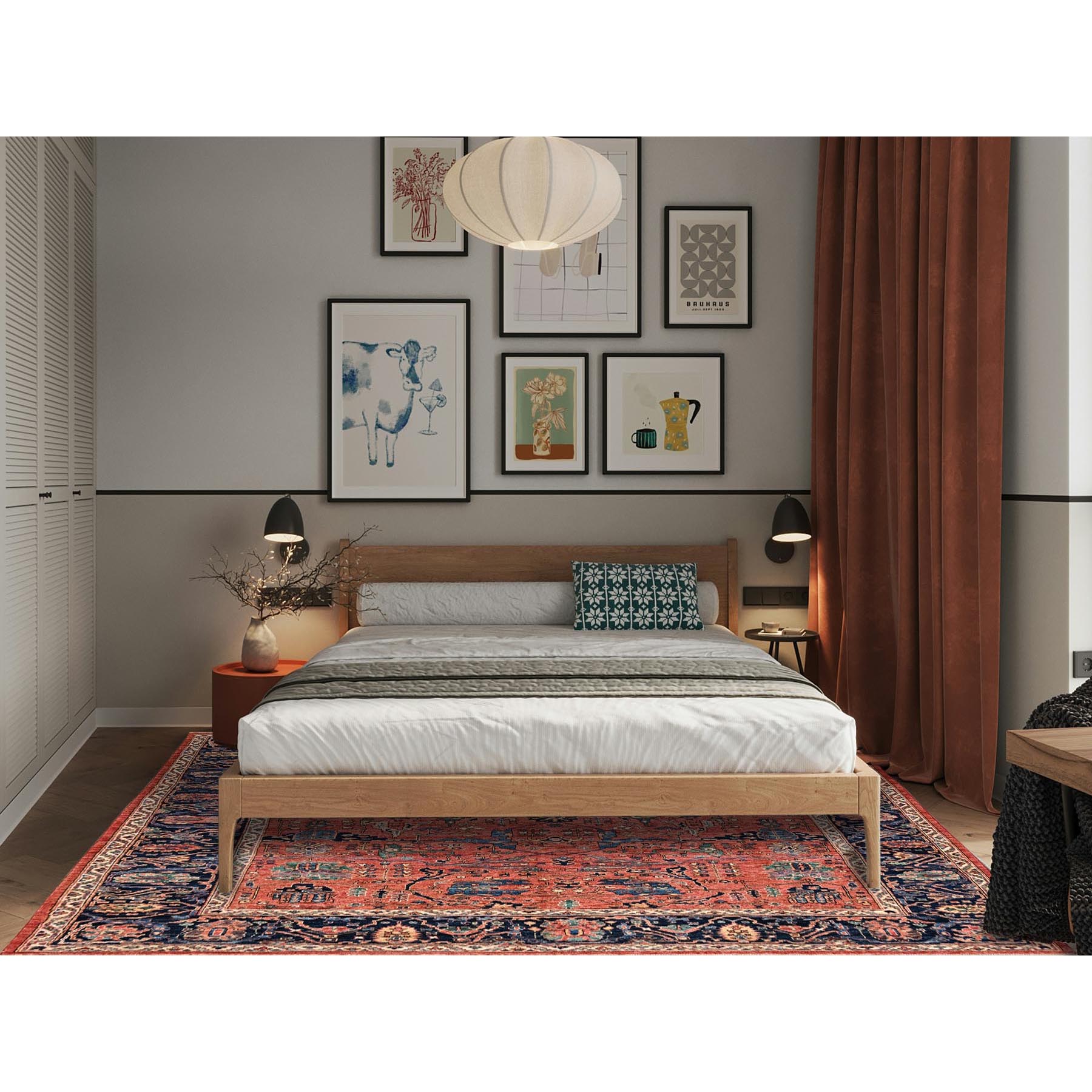 8'x10'4" Summer Fig Red, Aryana Grade, Bijar Garus Design, Vegetable Dyes, Soft Pile, High Mountain Wool, Hand Knotted, Densely Woven, Oriental Rug Sh1045