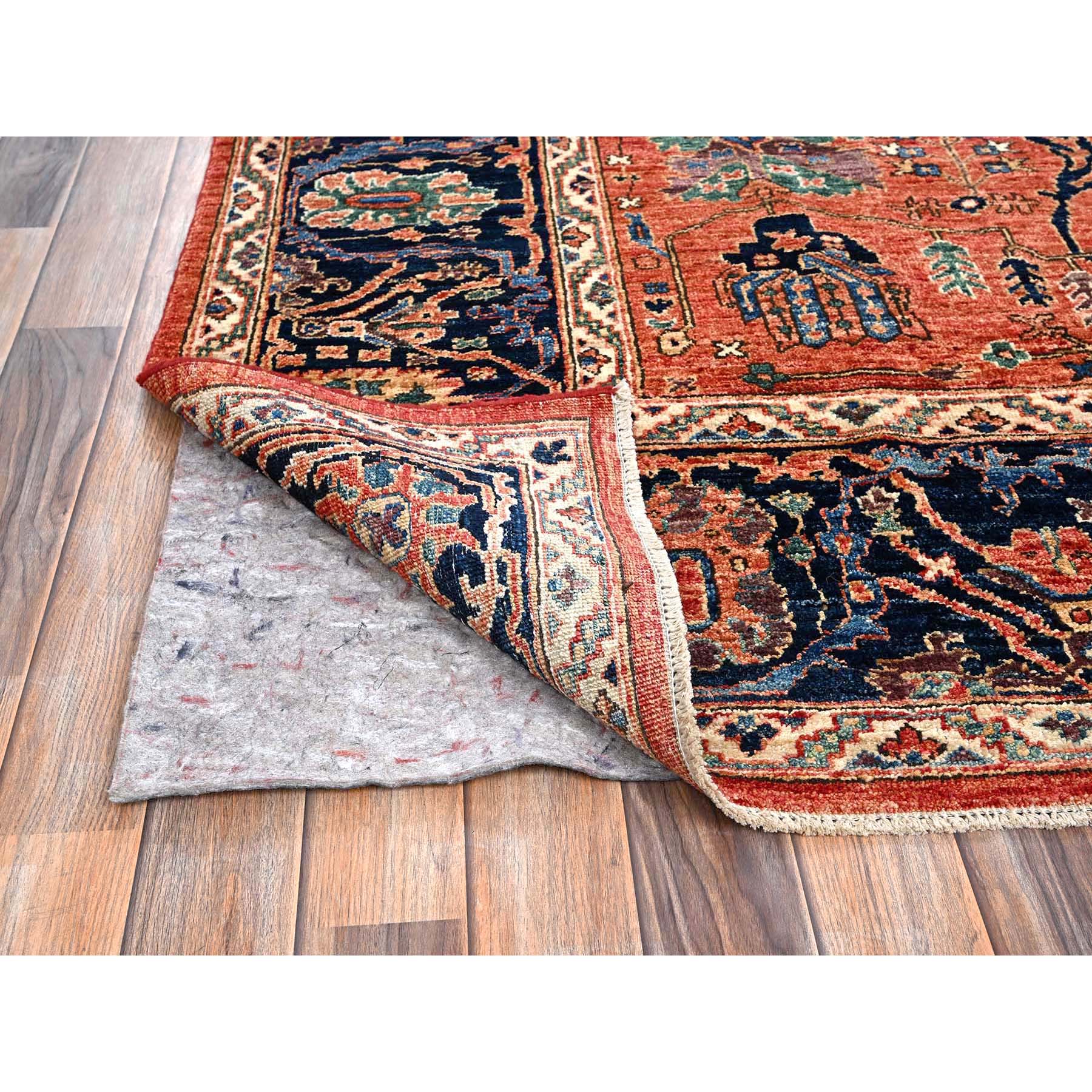 8'x10'4" Summer Fig Red, Aryana Grade, Bijar Garus Design, Vegetable Dyes, Soft Pile, High Mountain Wool, Hand Knotted, Densely Woven, Oriental Rug Sh1045