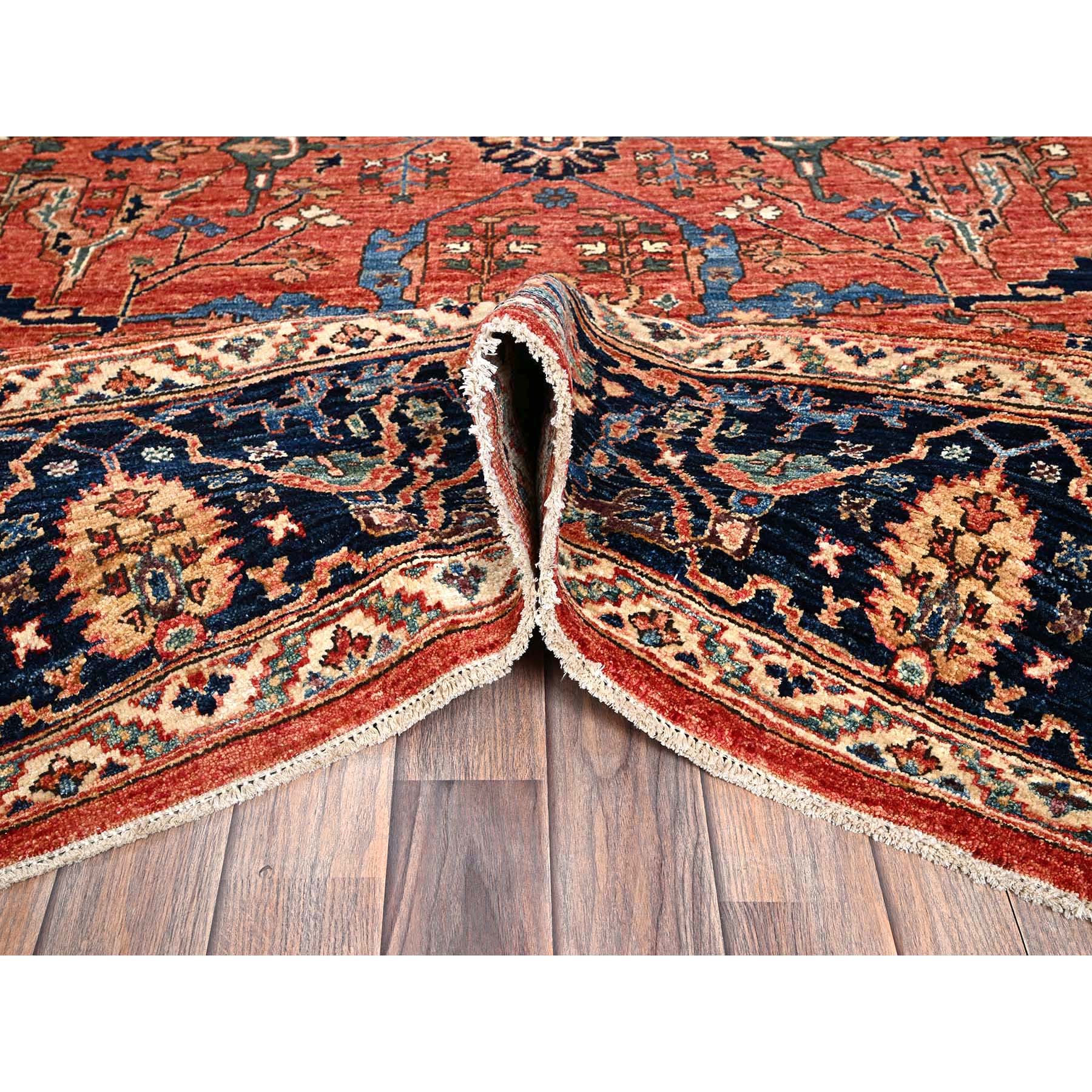 8'x10'4" Summer Fig Red, Aryana Grade, Bijar Garus Design, Vegetable Dyes, Soft Pile, High Mountain Wool, Hand Knotted, Densely Woven, Oriental Rug Sh1045