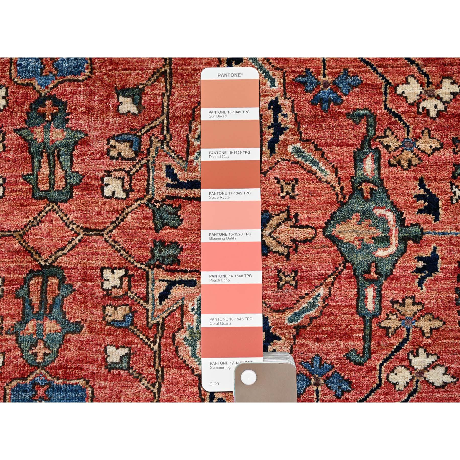 8'x10'4" Summer Fig Red, Aryana Grade, Bijar Garus Design, Vegetable Dyes, Soft Pile, High Mountain Wool, Hand Knotted, Densely Woven, Oriental Rug Sh1045