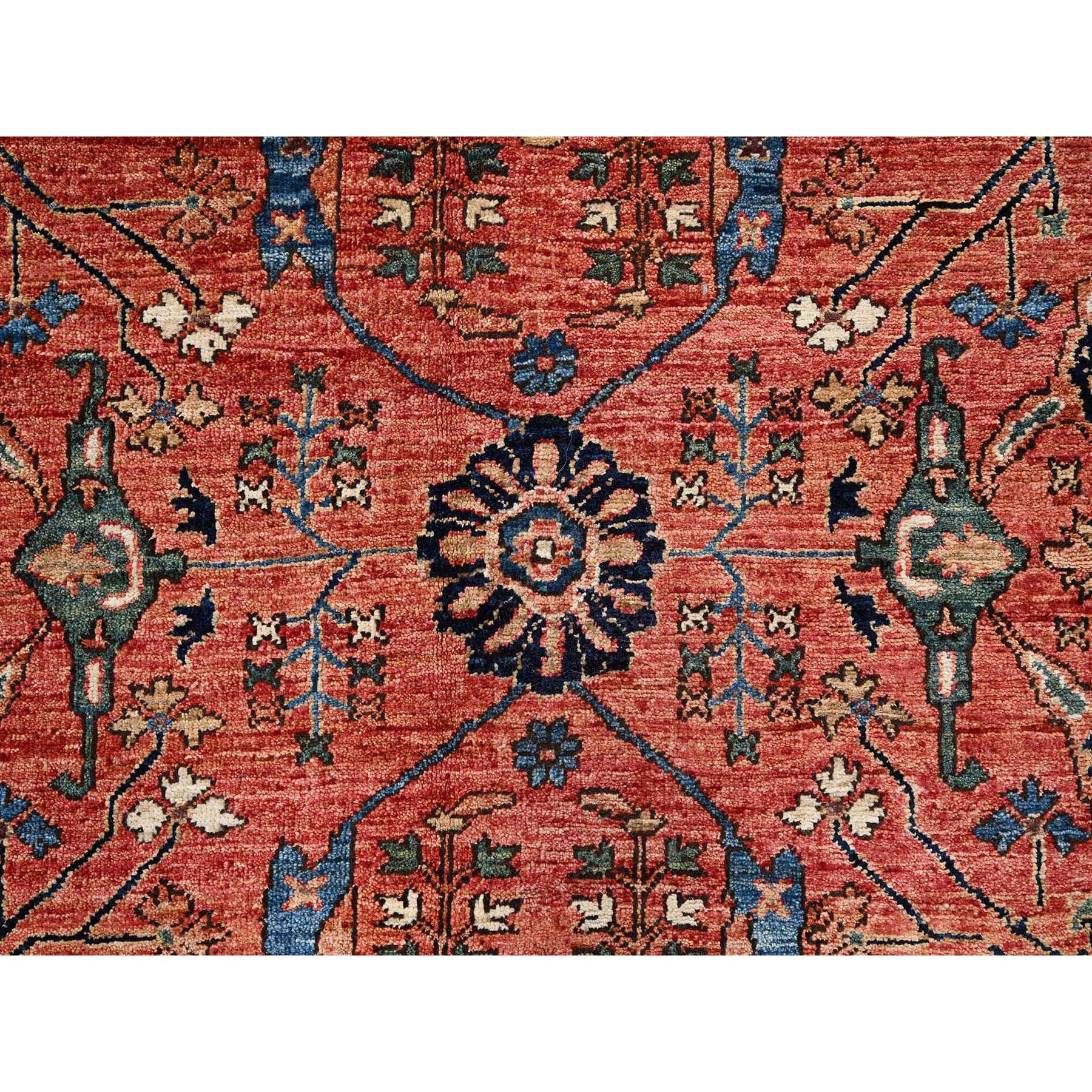 8'x10'4" Summer Fig Red, Aryana Grade, Bijar Garus Design, Vegetable Dyes, Soft Pile, High Mountain Wool, Hand Knotted, Densely Woven, Oriental Rug Sh1045