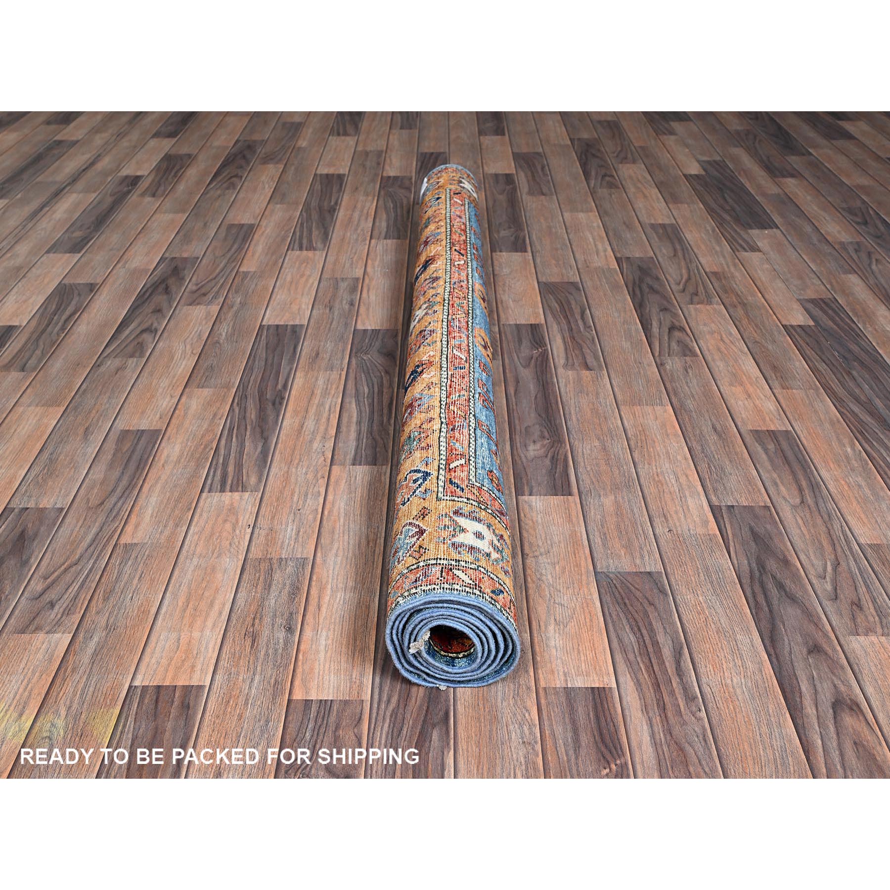 5'2"x7' Imperial Blue, Antique Karachopf Kazak Design, Vegetable Dyes, Soft Pile, High Mountain Wool, Hand Knotted, Densely Woven, Oriental Rug Sh1059