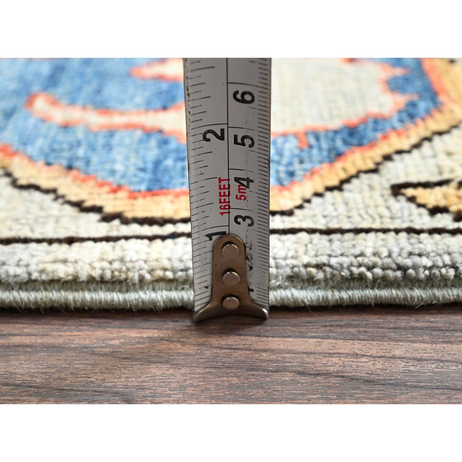 2'9"x9'10" Oyster Gray, Bijar Garus Design, Aryana Grade, Vegetable Dyes, High Mountain Wool, Hand Knotted, Soft Pile, Densely Woven, Runner, Oriental Rug Sh1068