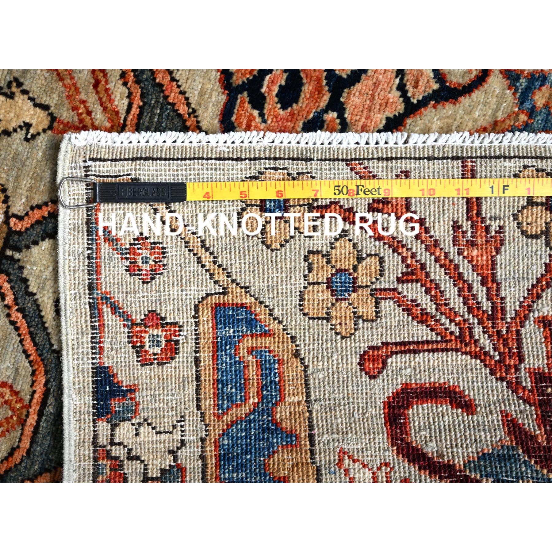 2'8"x9'7" Oyster Gray, Bijar Garus Design, Aryana Collection, Vegetable Dyes, High Mountain Wool, Hand Knotted, Soft Pile, Densely Woven, Runner, Oriental Rug Sh1070