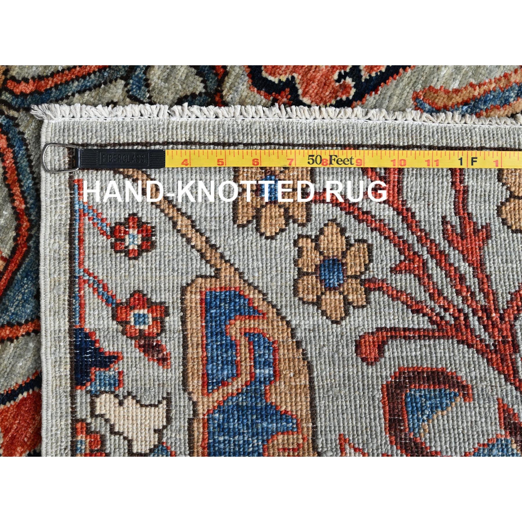 2'8"x8'3" Agate Gray, Aryana Collection, Bijar Garus Design, Vegetable Dyes, High Mountain Wool, Hand Knotted, Soft Pile, Densely Woven, Runner, Oriental Rug Sh1073