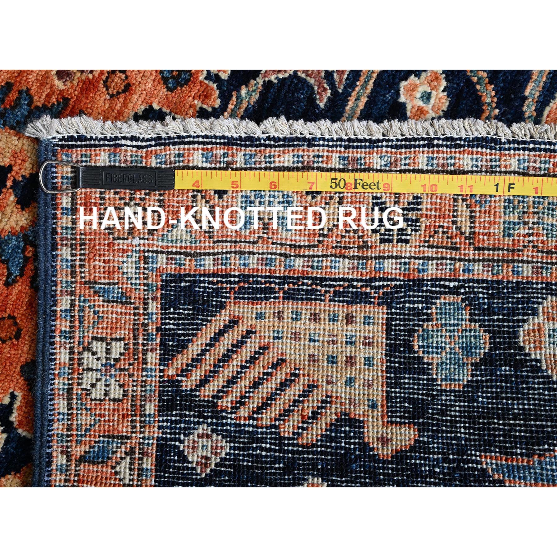 3'1"x4'10" Yale Blue, Heriz All Over Design, Aryana Collection, Vegetable Dyes, Hand Knotted, Soft Pile, High Mountain Wool, Densely Woven, Oriental Rug Sh1076