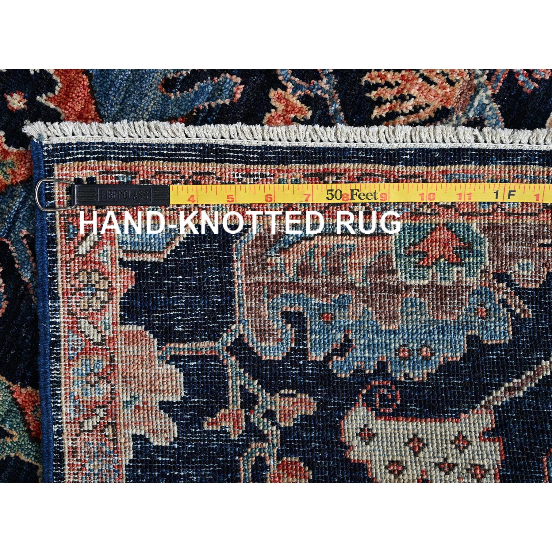 3'x4'10" Midnight Blue, Aryana Collection, Heriz All Over Design, Vegetable Dyes, Soft Pile, Hand Knotted, High Mountain Wool, Densely Woven, Oriental Rug Sh1080
