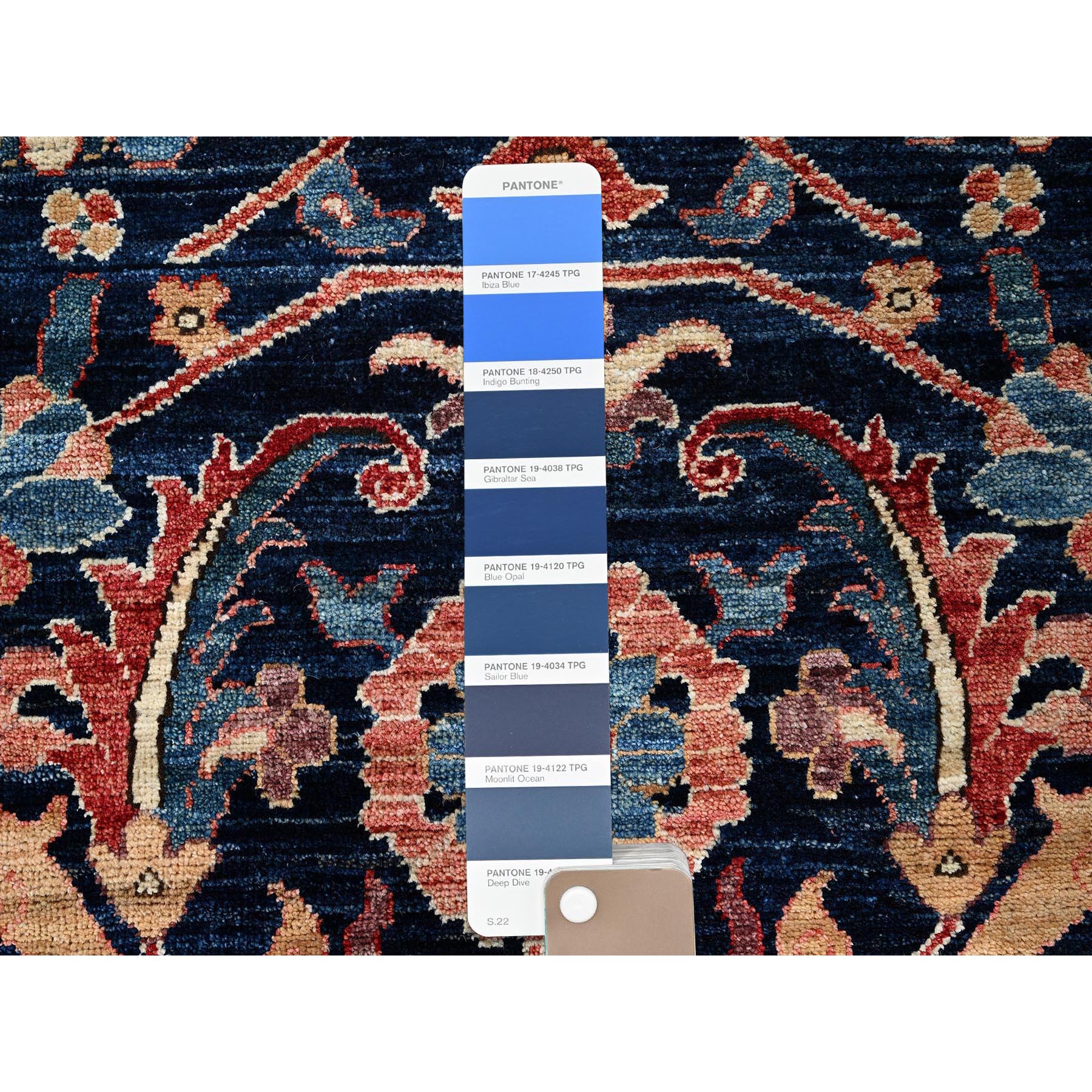 3'x5' Yale Blue, Northwest Persian with All Over Design, Aryana Collection, Vegetable Dyes, Soft Pile, High Mountain Wool, Hand Knotted, Densely Woven, Oriental Rug Sh1086