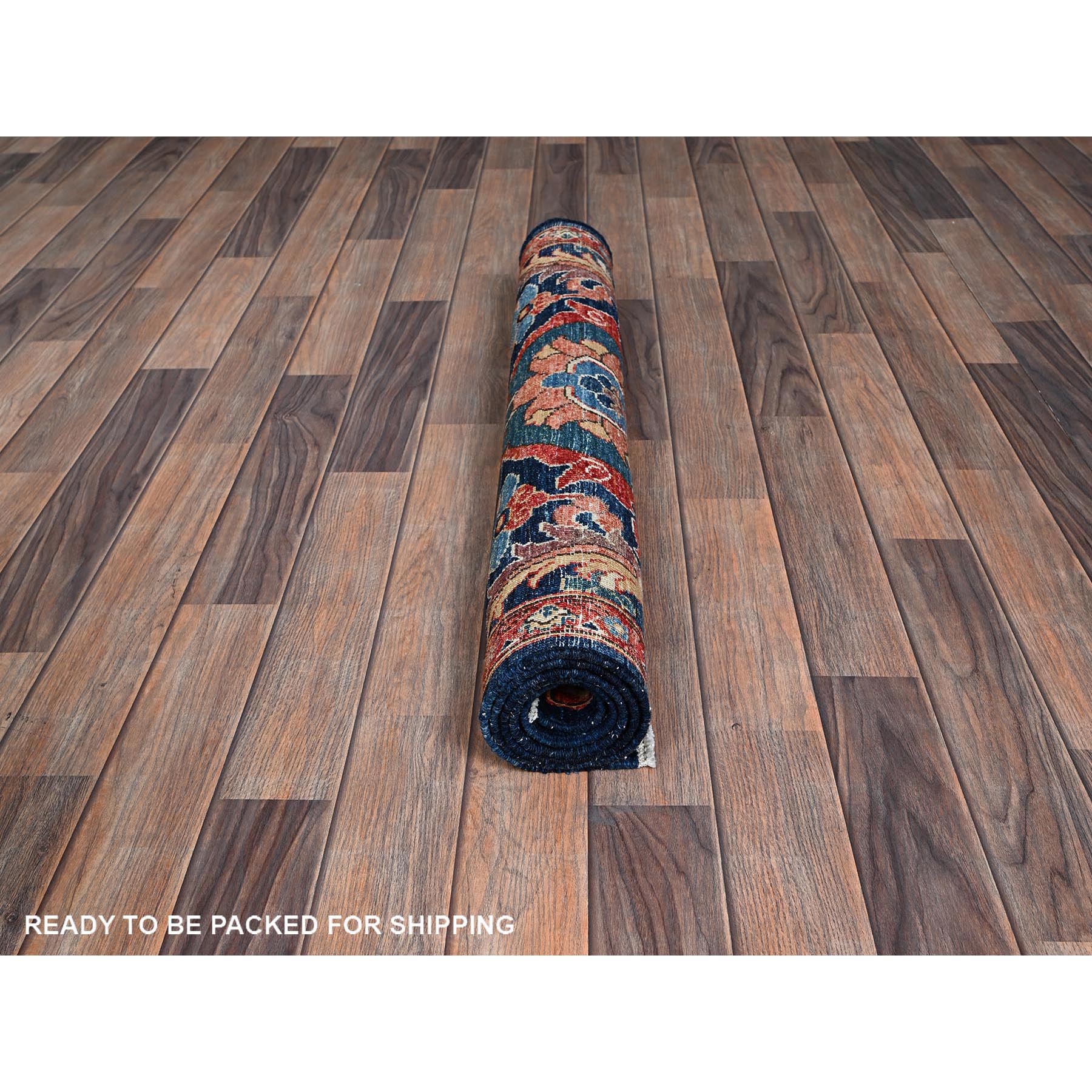 3'x5' Yale Blue, Northwest Persian with All Over Design, Aryana Collection, Vegetable Dyes, Soft Pile, High Mountain Wool, Hand Knotted, Densely Woven, Oriental Rug Sh1086