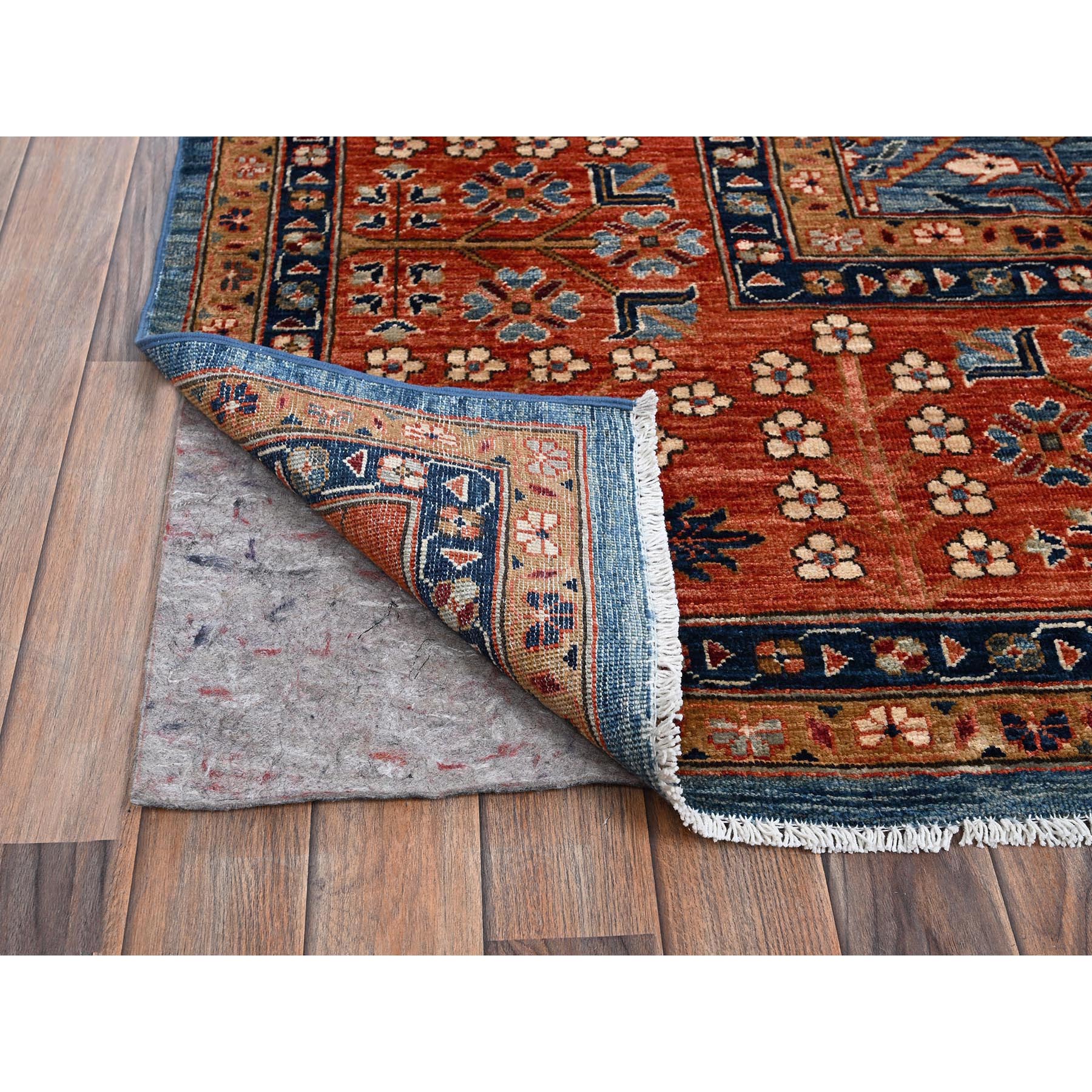 10'x14' Horizon Blue, Classic Persian Garden Trellis Design, Aryana Collection, Vegetable Dyes, Soft Pile, High Mountain Wool, Hand Knotted, Densely Woven, Oriental Rug Sh1092