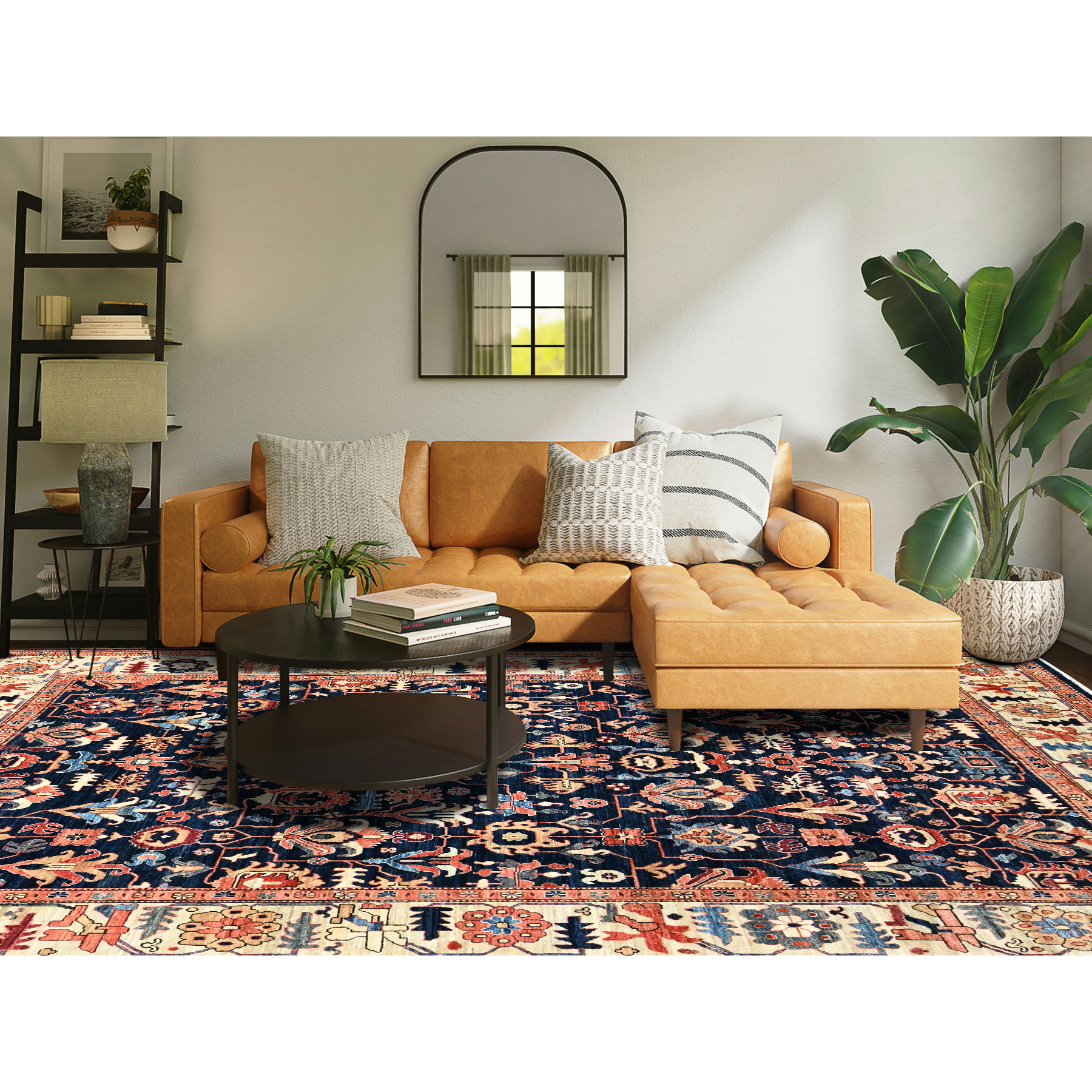 9'2"x11'10" Yale Blue, Northwest Persian All Over Design, Vegetable Dyes, Aryana Grade, Soft Pile, High Mountain Wool, Hand Knotted, Densely Woven, Oriental Rug Sh1099