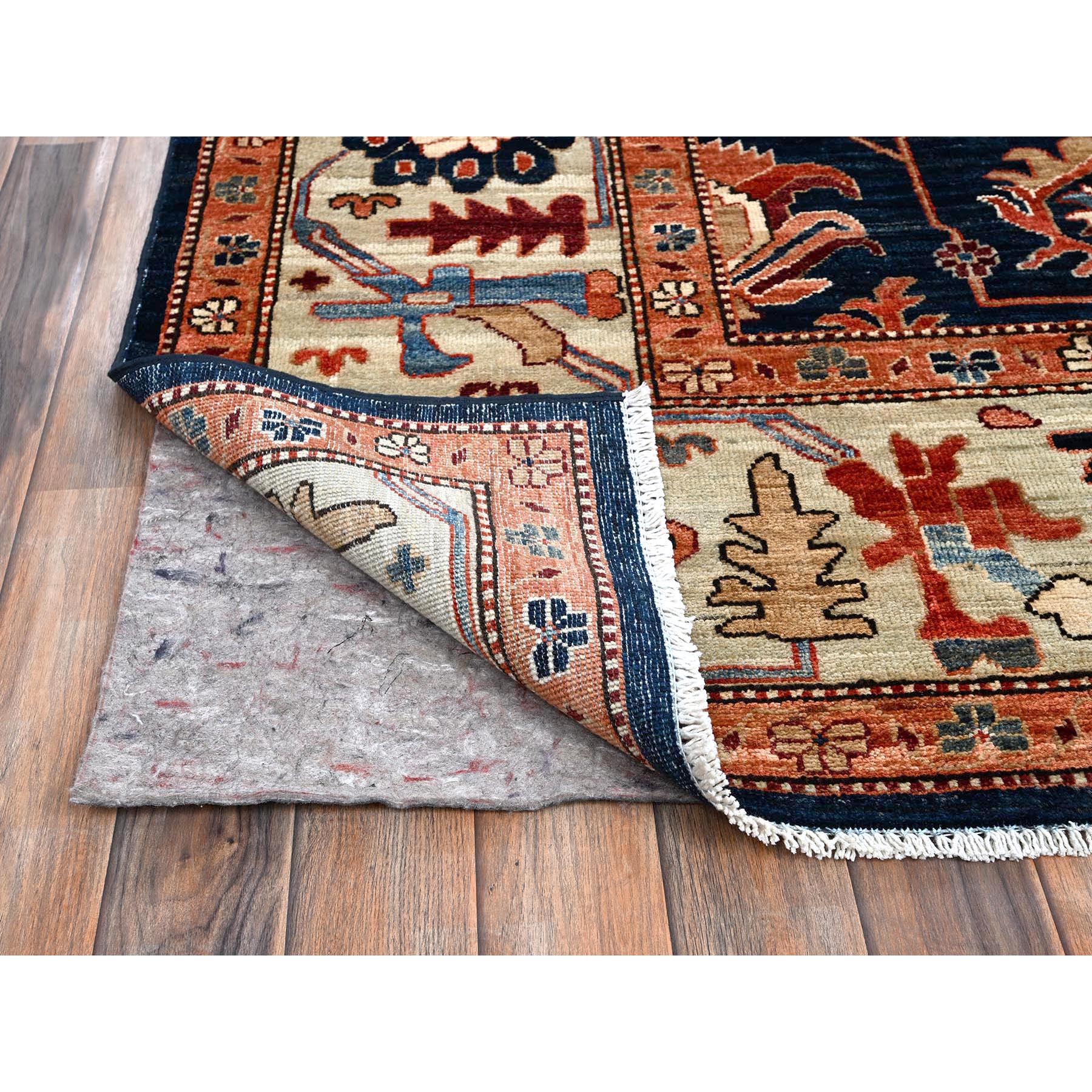 9'2"x11'10" Yale Blue, Northwest Persian All Over Design, Vegetable Dyes, Aryana Grade, Soft Pile, High Mountain Wool, Hand Knotted, Densely Woven, Oriental Rug Sh1099