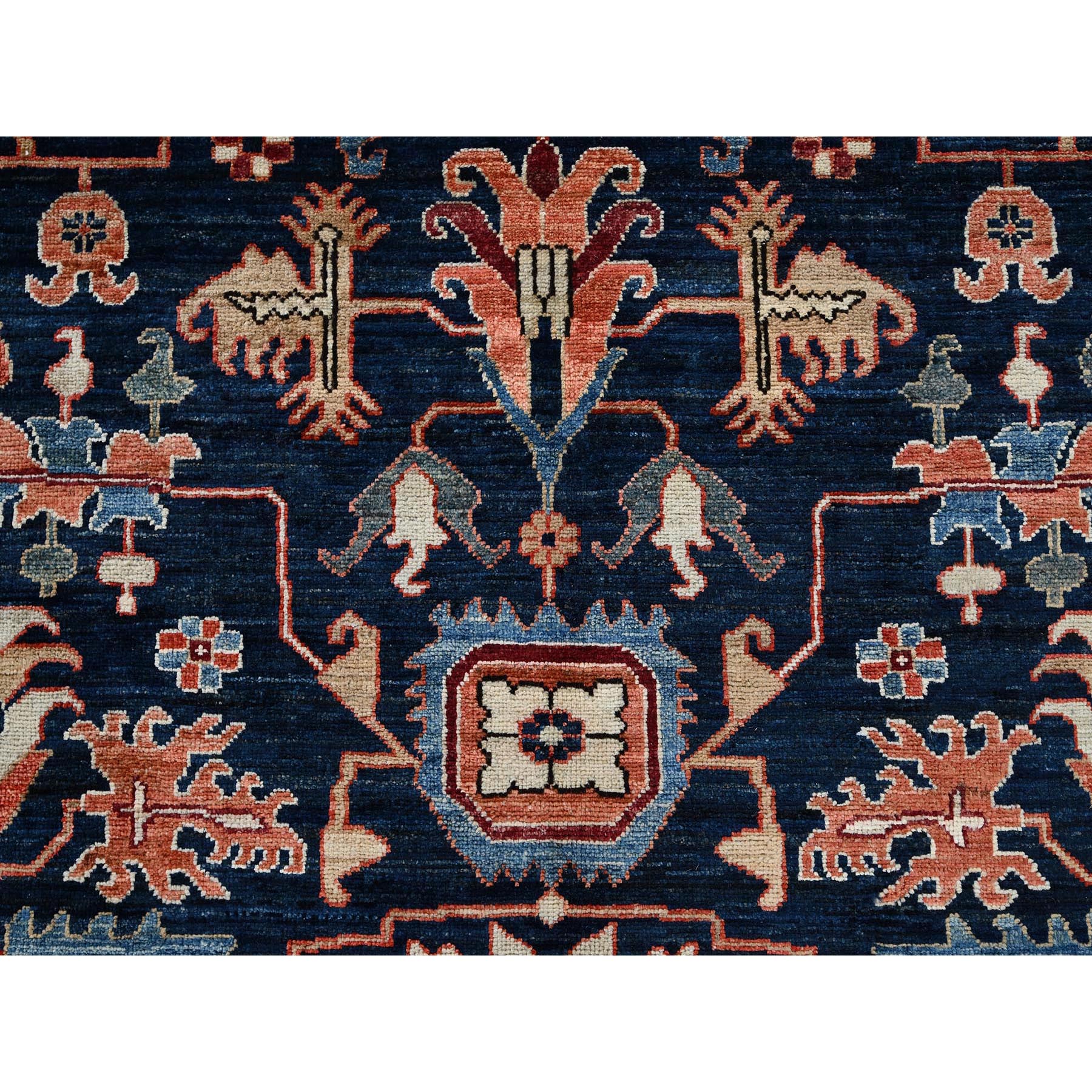 9'2"x11'10" Yale Blue, Northwest Persian All Over Design, Vegetable Dyes, Aryana Grade, Soft Pile, High Mountain Wool, Hand Knotted, Densely Woven, Oriental Rug Sh1099