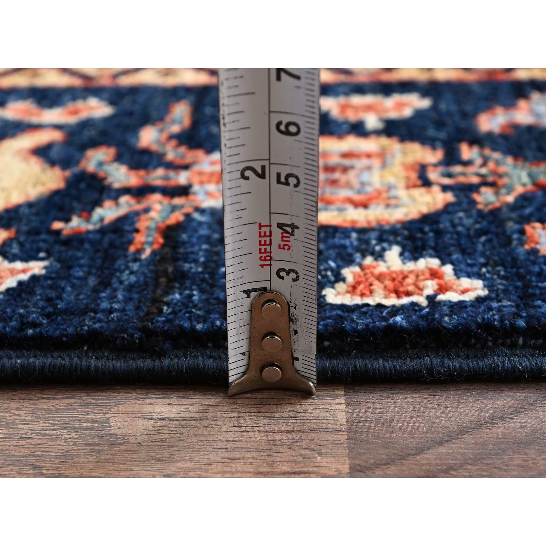 5'2"x10'1" Coral Red, Northwest Persian with All Over Design, Aryana Grade, Vegetable Dyes, Soft Pile, High Mountain Wool, Hand Knotted, Densely Woven, Gallery Size, Extra Wide Runner, Oriental Rug Sh1102