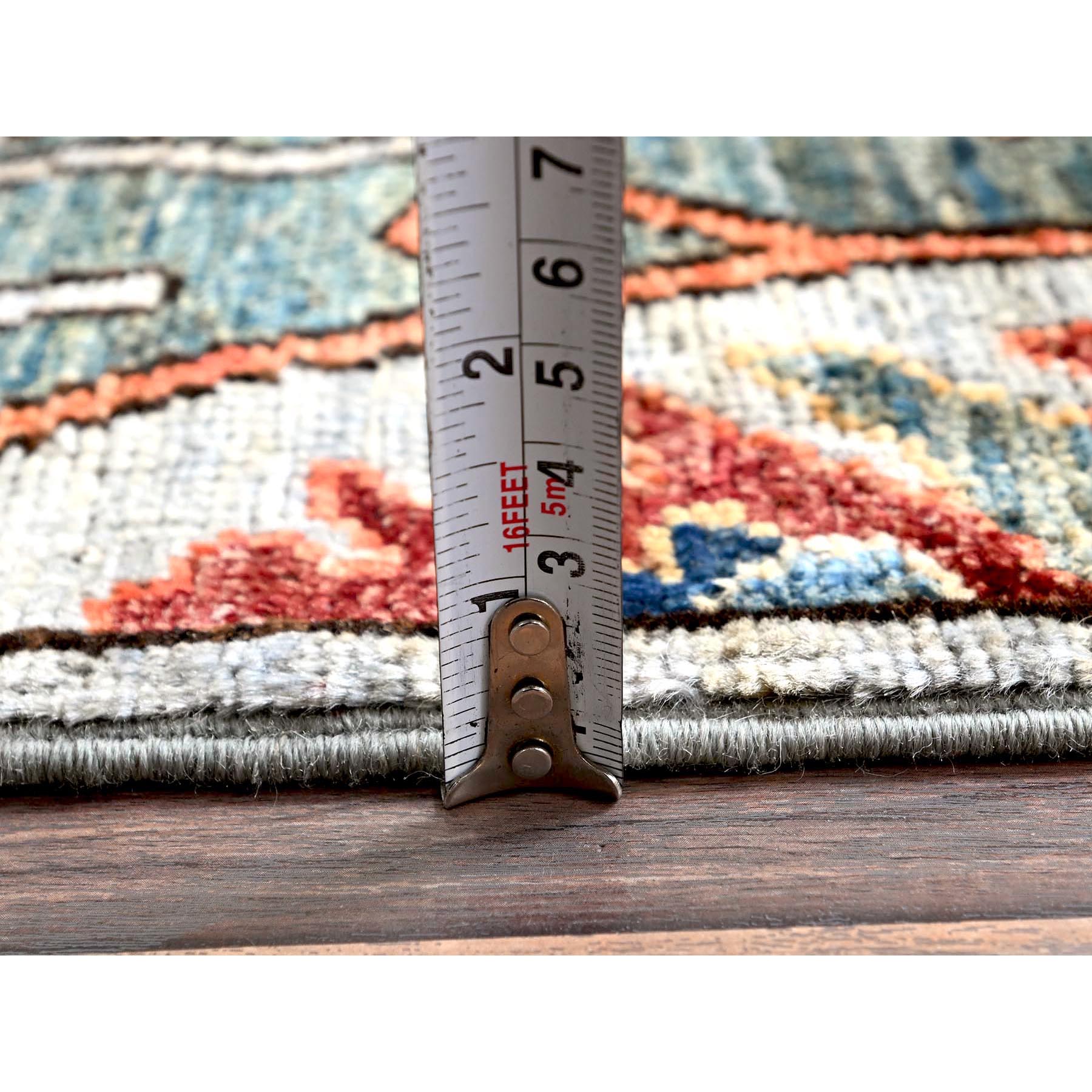 2'9"x10' Harbor Mist Gray, Bijar Garus Design, Aryana Collection, Vegetable Dyes, High Mountain Wool, Hand Knotted, Soft Pile, Densely Woven, Runner, Oriental Rug SH1116