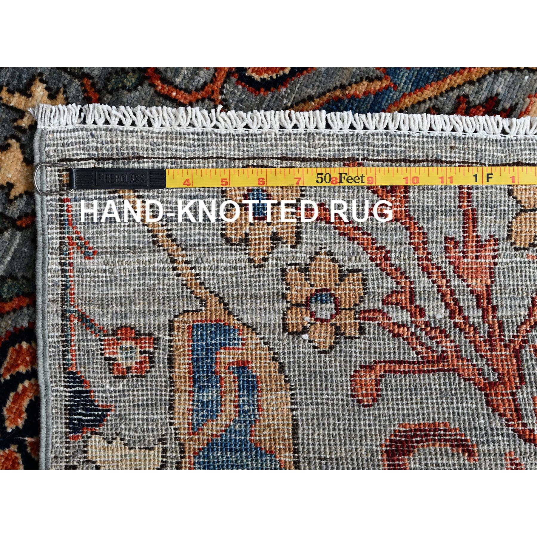 2'9"x10' Harbor Mist Gray, Bijar Garus Design, Aryana Collection, Vegetable Dyes, High Mountain Wool, Hand Knotted, Soft Pile, Densely Woven, Runner, Oriental Rug SH1116