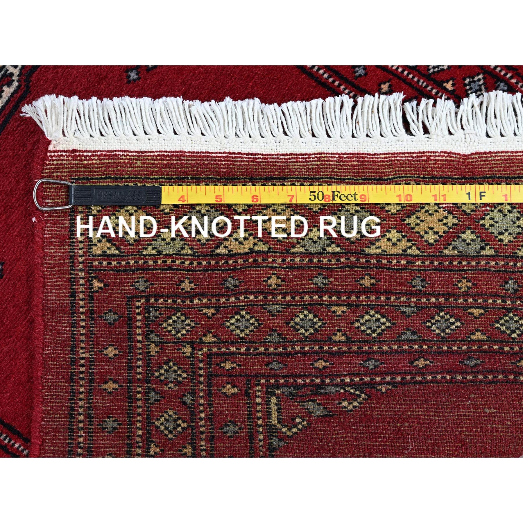 2'1"x3'1" Chili Red, Princess Bokara with Tribal Medallions, Vegetable Dyes, Soft and Velvety Wool, Hand Knotted, Mat, Sample, Oriental Rug Sh1311