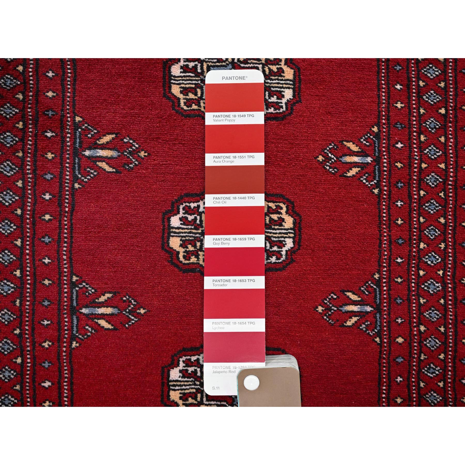 2'x3'2" Berry Red, Princess Bokara with Tribal Medallions, Soft and Velvety Wool, Vegetable Dyes, Hand Knotted, Mat, Sample, Oriental Rug Sh1320