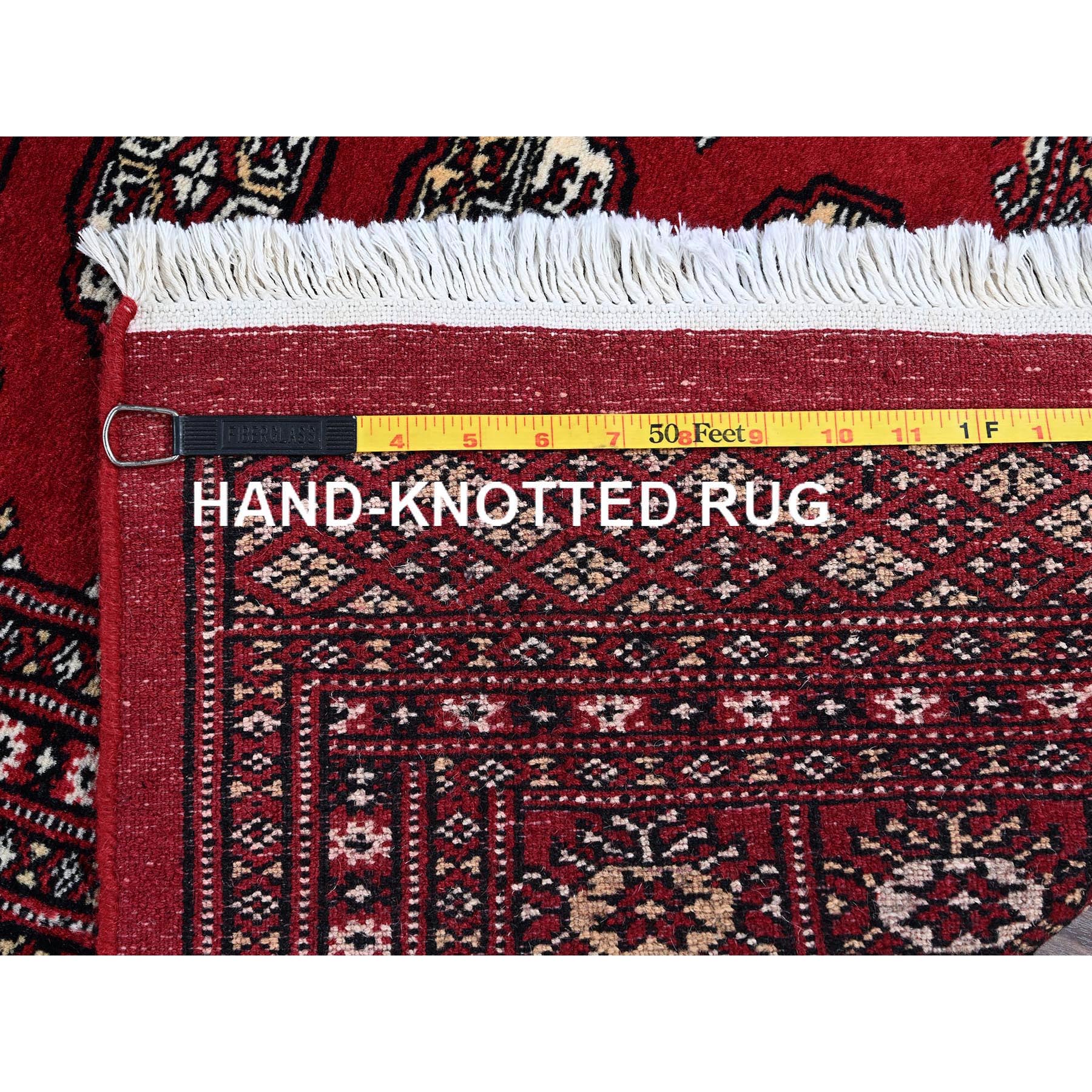 5'2"x8' Lychee Red, Princess Bokara with Tribal Medallions, Vegetable Dyes, Soft and Velvety Wool, Hand Knotted, Oriental Rug Sh1324