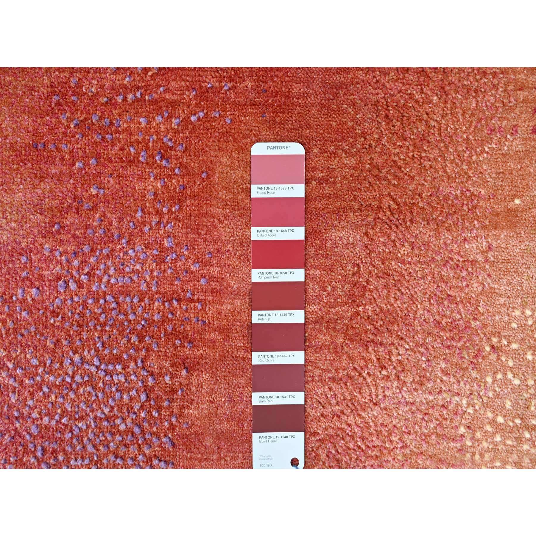 9'x11'10" THE RAINBOW, Modern Gradation Design, 100% Wool, Thick and Plush, Hand Knotted, Oriental Rug Sh10058