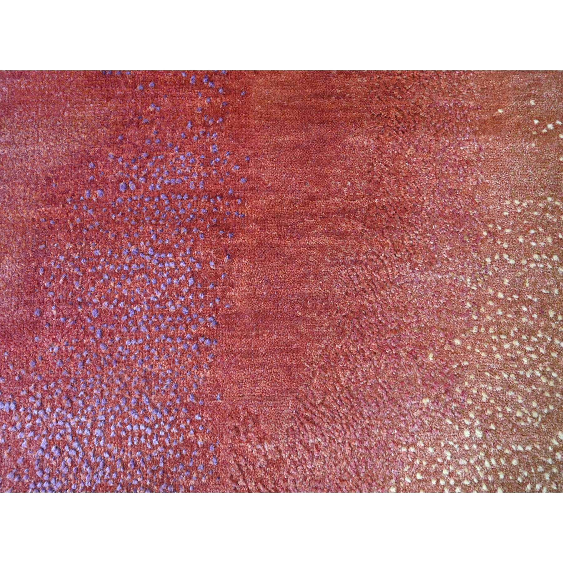 9'x11'10" THE RAINBOW, Modern Gradation Design, 100% Wool, Thick and Plush, Hand Knotted, Oriental Rug Sh10058