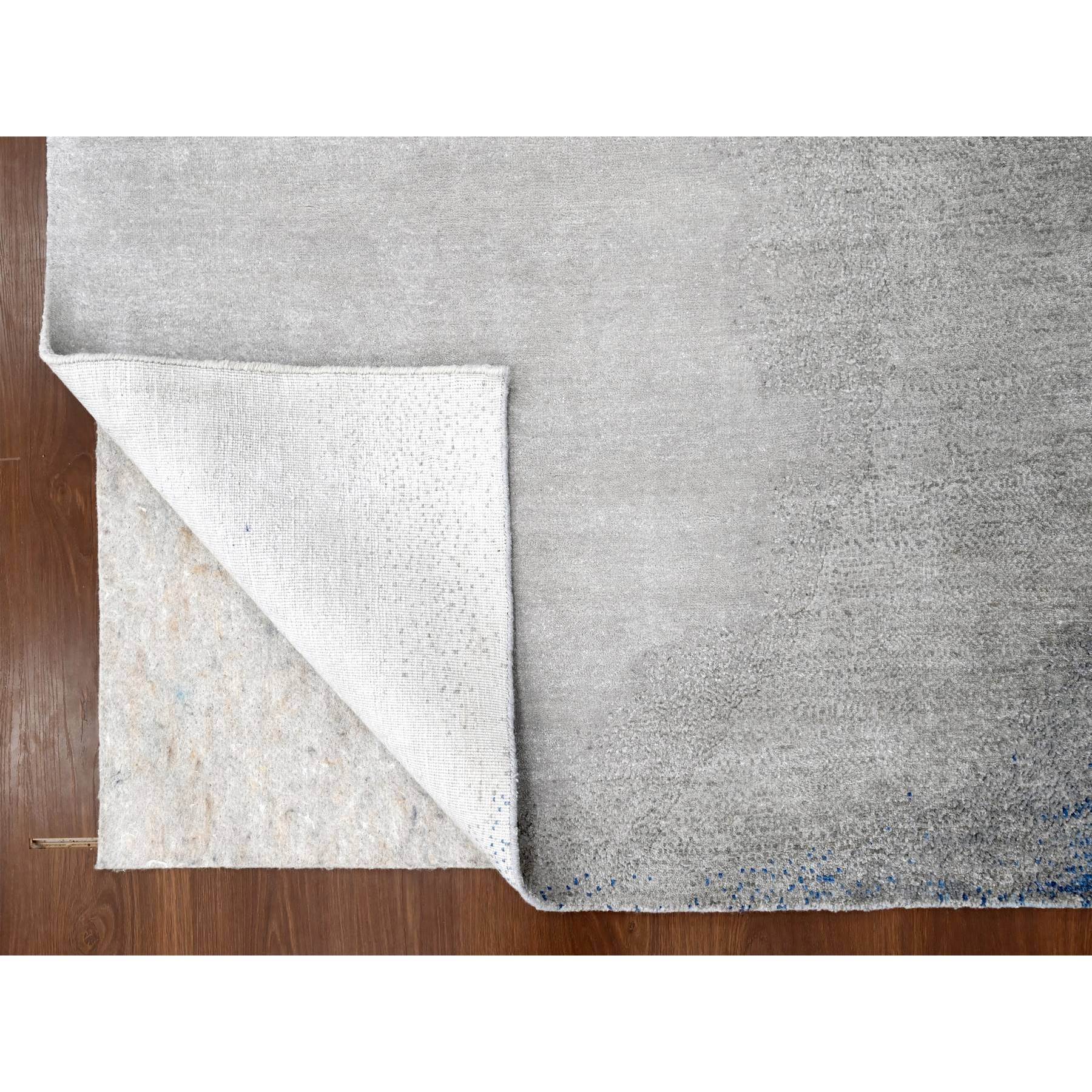 9'x11'10" THE SKY AND OCEAN, Modern Gradation Design, Thick and Plush, 100% Wool, Hand Knotted, Oriental Rug Sh10060