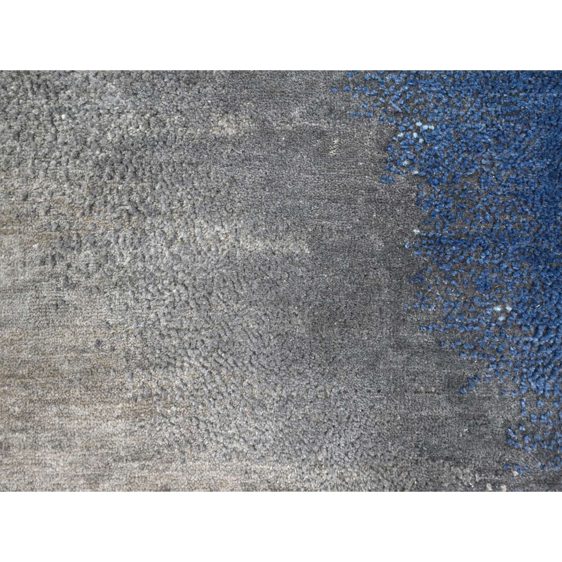 9'x11'10" THE SKY AND OCEAN, Modern Gradation Design, Thick and Plush, 100% Wool, Hand Knotted, Oriental Rug Sh10060