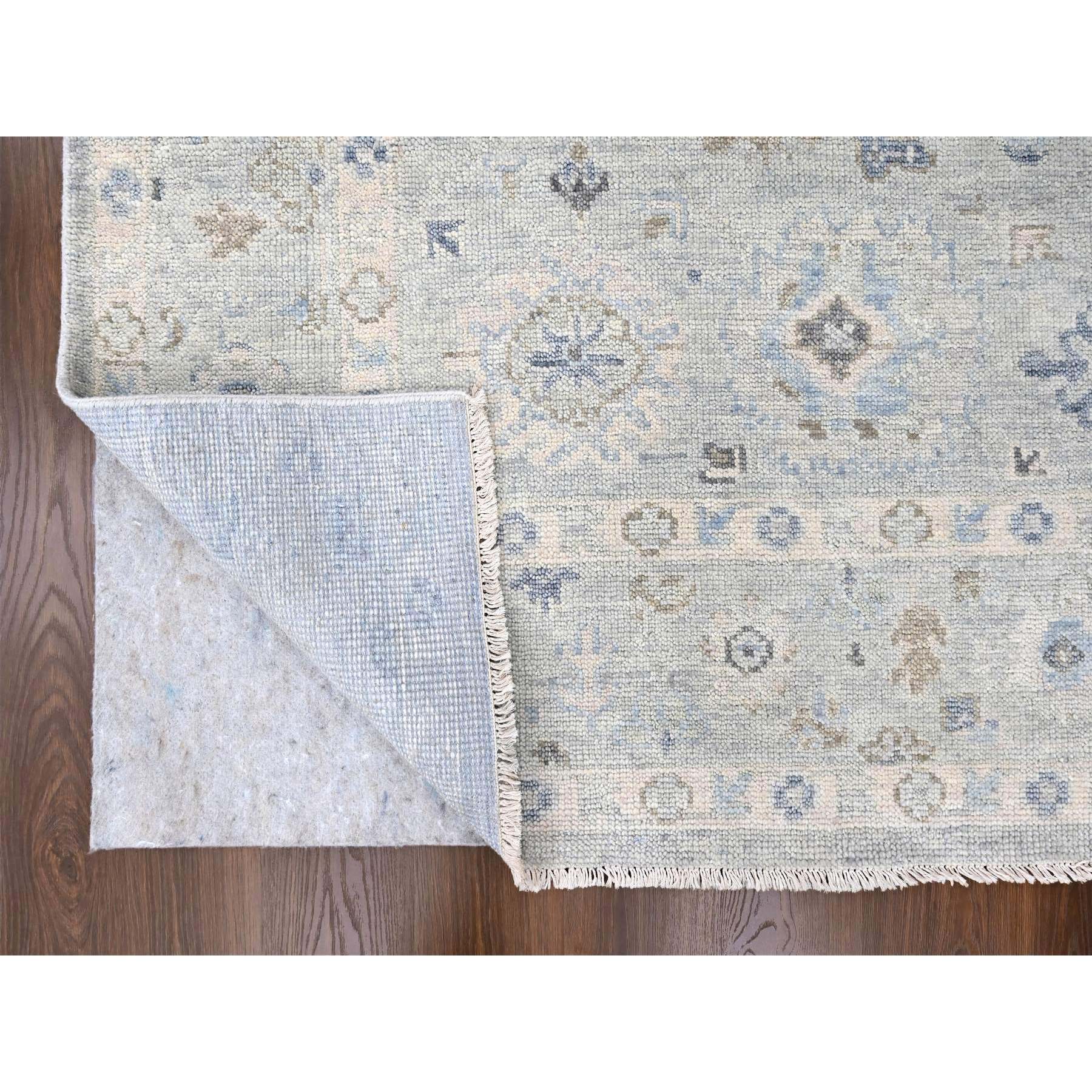 8'9"x12' Oyster Gray, Oushak Design, Supple Collection, Tone On Tone, Hand Knotted, Soft Vibrant Wool Pile, Plush and Lush, Oriental Rug Sh10235