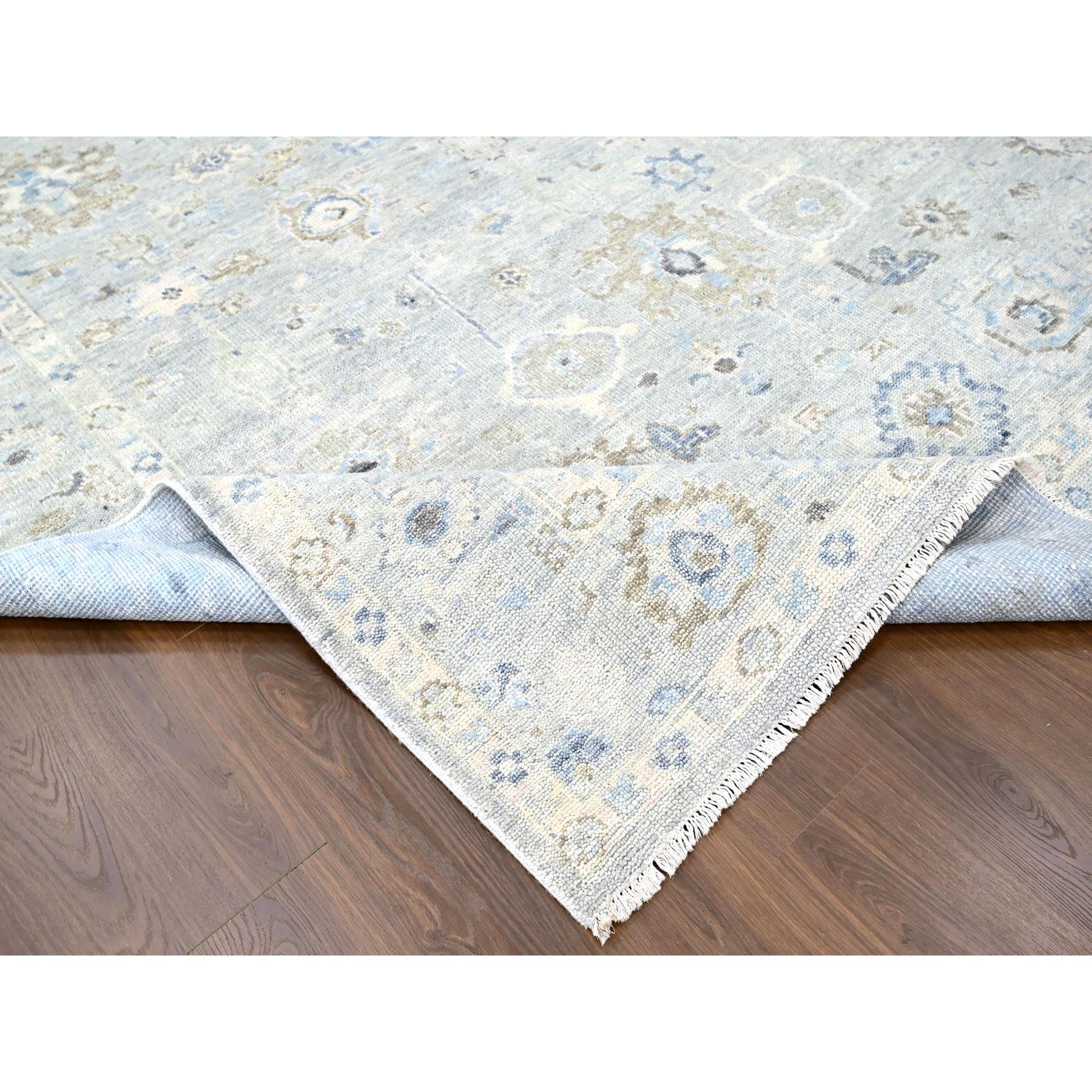 8'9"x12' Oyster Gray, Oushak Design, Supple Collection, Tone On Tone, Hand Knotted, Soft Vibrant Wool Pile, Plush and Lush, Oriental Rug Sh10235