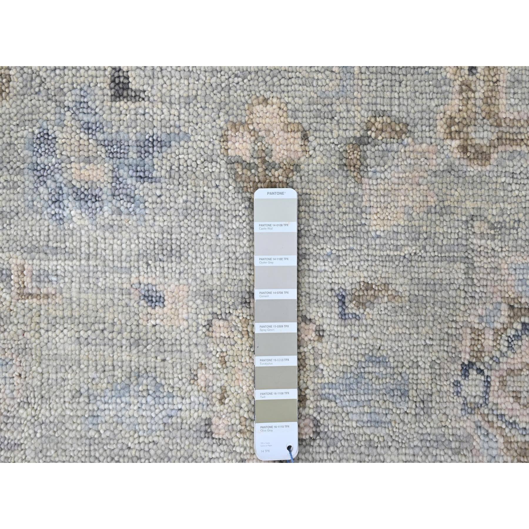 8'9"x12' Oyster Gray, Oushak Design, Supple Collection, Tone On Tone, Hand Knotted, Soft Vibrant Wool Pile, Plush and Lush, Oriental Rug Sh10235