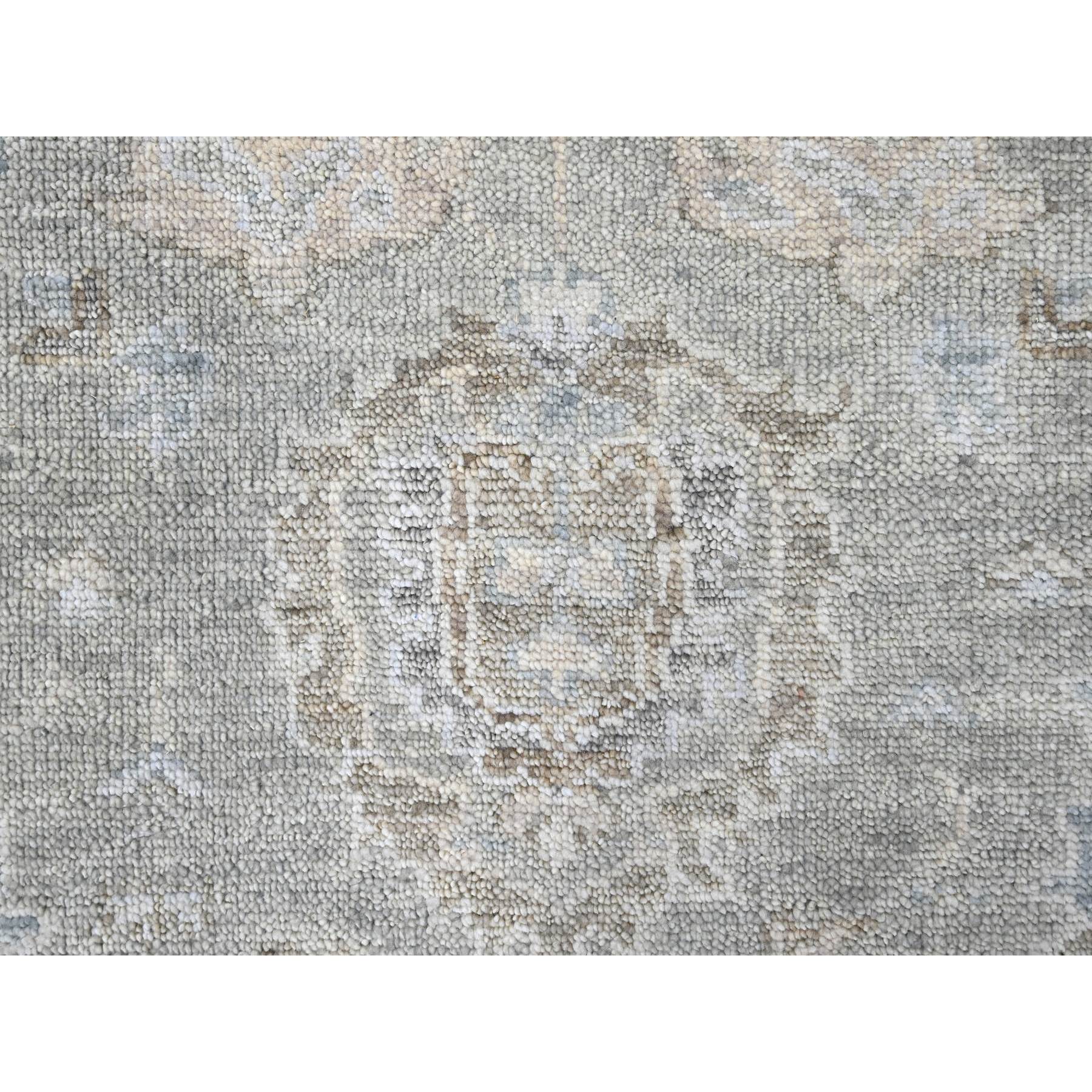 9'x12' Cloud Gray, Supple Collection, Oushak All Over Design, Soft Velvety Wool, Hand Knotted, Vegetable Dyes, Oriental Rug Sh10236