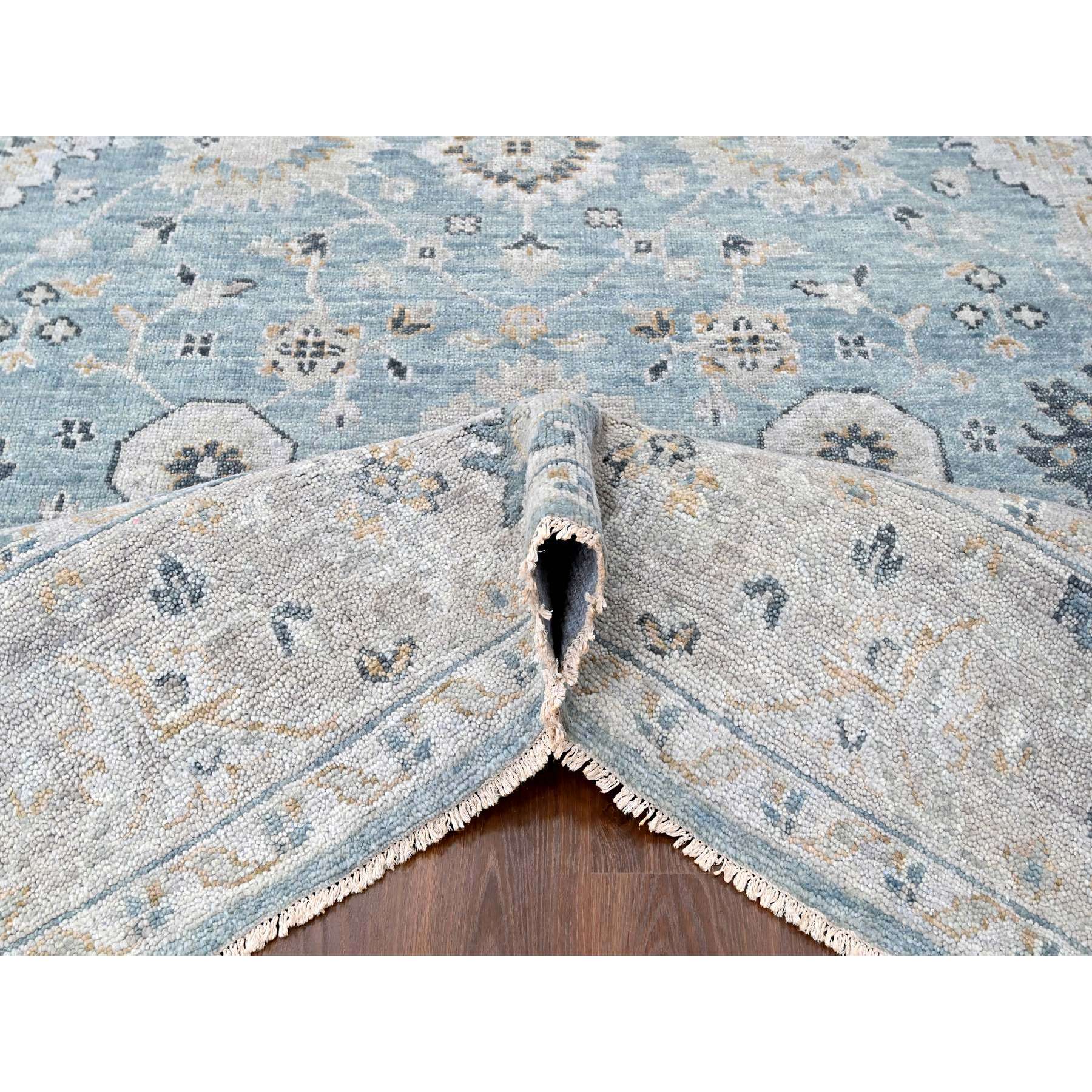 9'x12' Slate Gray, Oushak Design, Supple Collection, Tone On Tone, Hand Knotted, Soft Vibrant Wool, Plush and Lush, Oriental Rug Sh10240