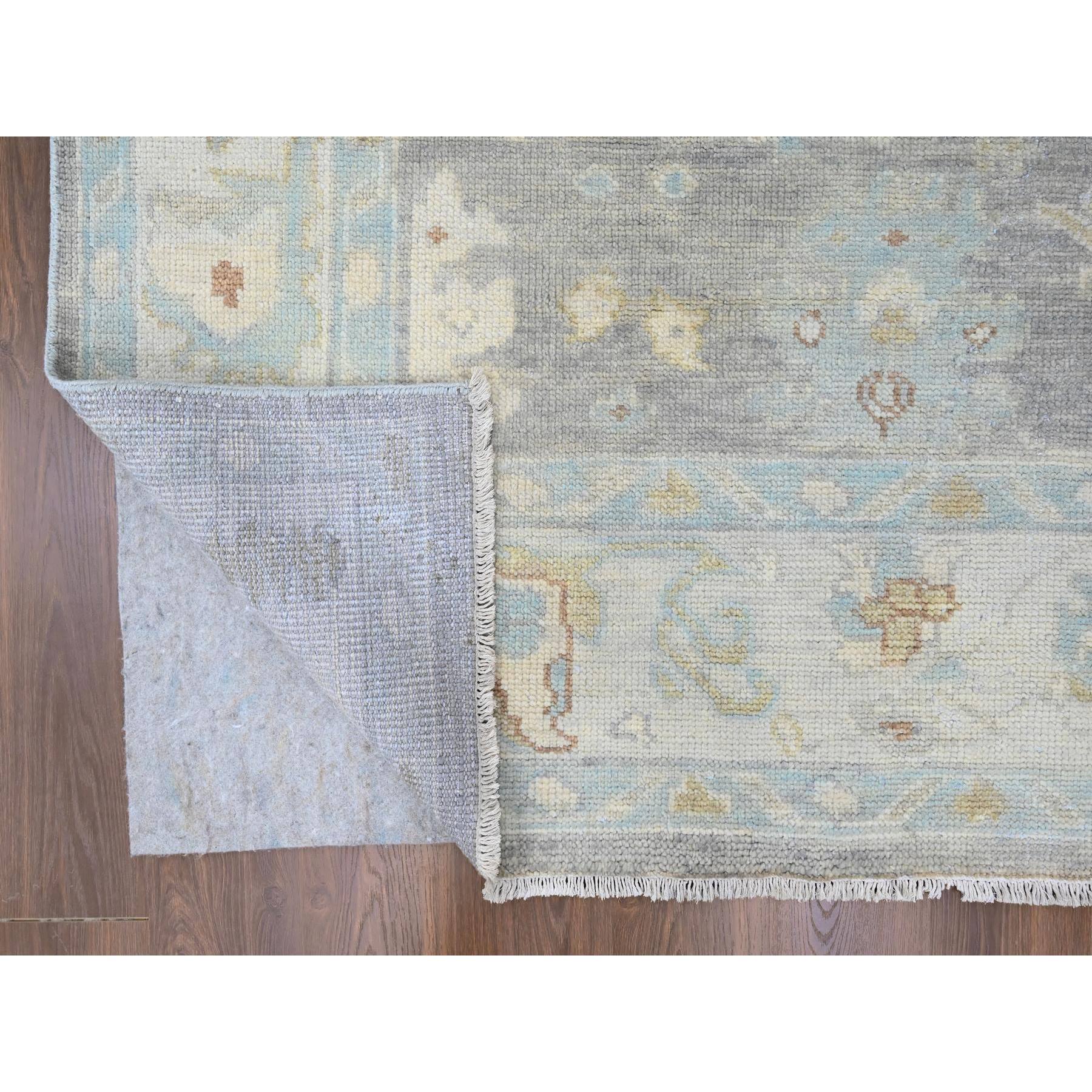 10'x14' Fossil Gray, Supple Collection, Tone On Tone, Hand Knotted, Soft Velvety Wool, Plush and Lush, Oushak Design, Oriental Rug Sh10245