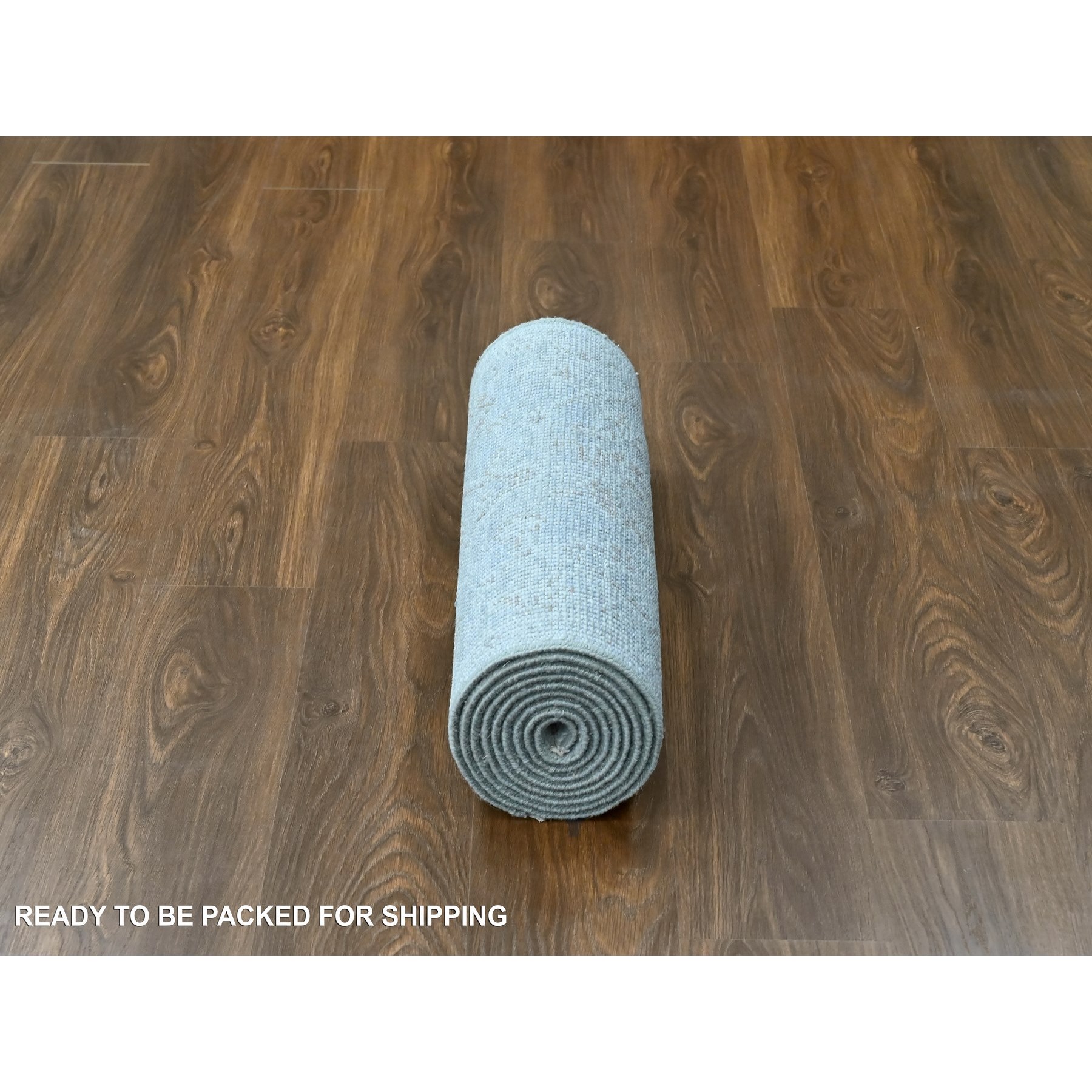 2'5"x11'3" Flint Gray, Oushak Design, Supple Collection, Tone On Tone, Hand Knotted, Pure Wool, Plush and Lush, Runner, Oriental Rug Sh10248
