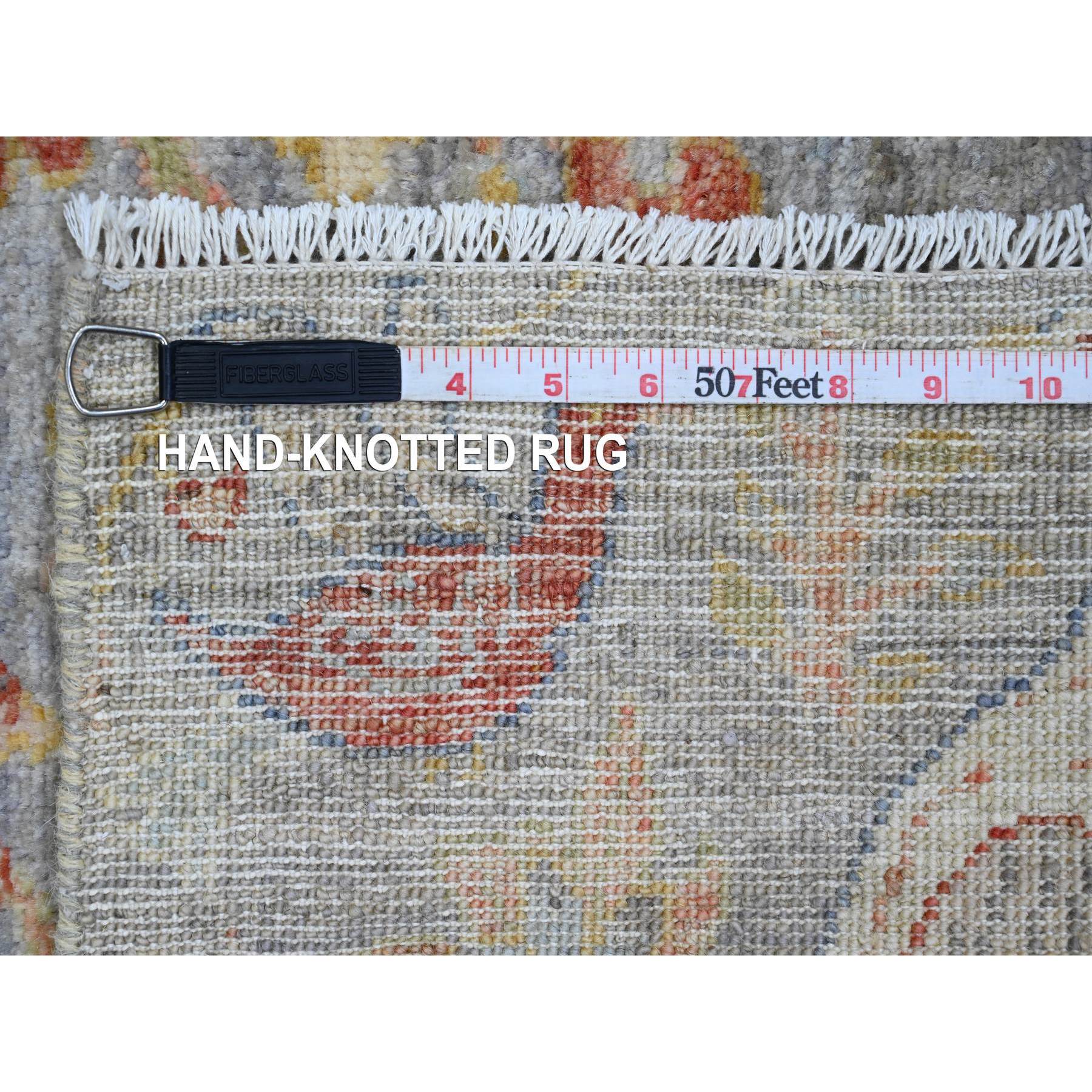 2'1"x3'2" Carolina Blue, Afghan Peshawar with Birds of Paradise Design, Hand Knotted, Soft Wool, Vegetable Dyes, Sample, Mat, Oriental Rug Sh20048