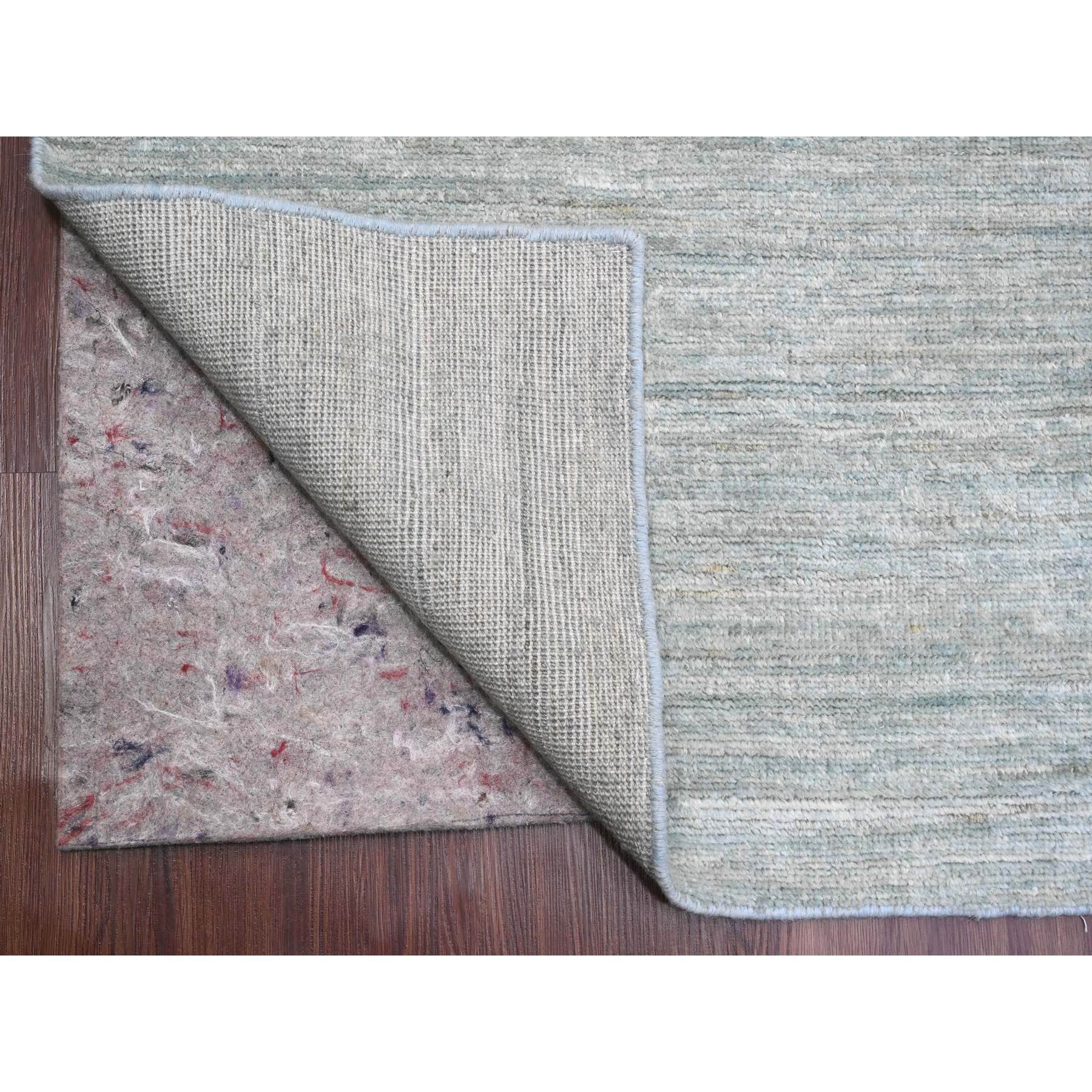 8'6"x11'5" Cloud Gray, Hand Knotted, Plain Solid Pattern, Hand Spun Ghazni Wool, Lush and Plush, Oriental Rug Sh20141