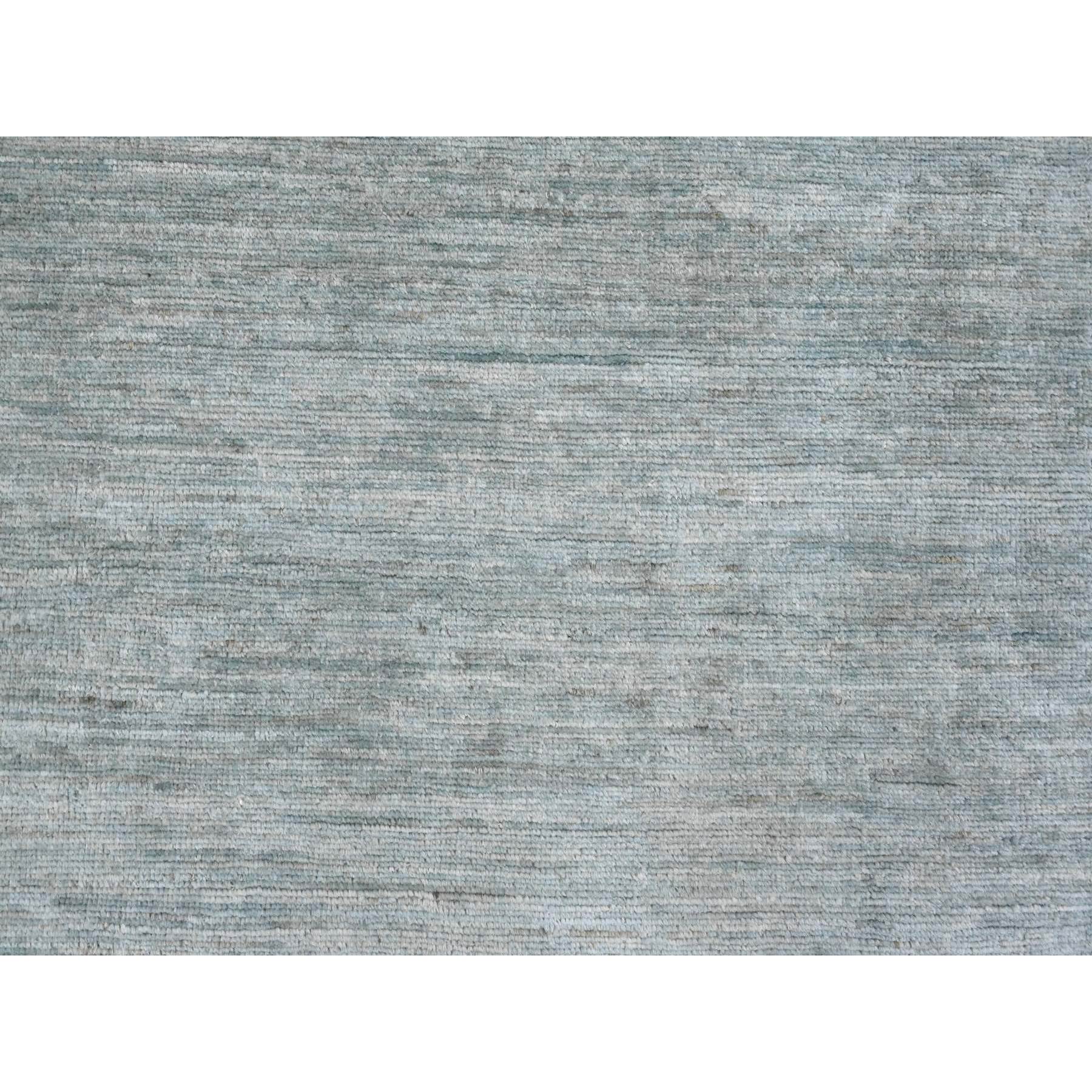 8'6"x11'5" Cloud Gray, Hand Knotted, Plain Solid Pattern, Hand Spun Ghazni Wool, Lush and Plush, Oriental Rug Sh20141