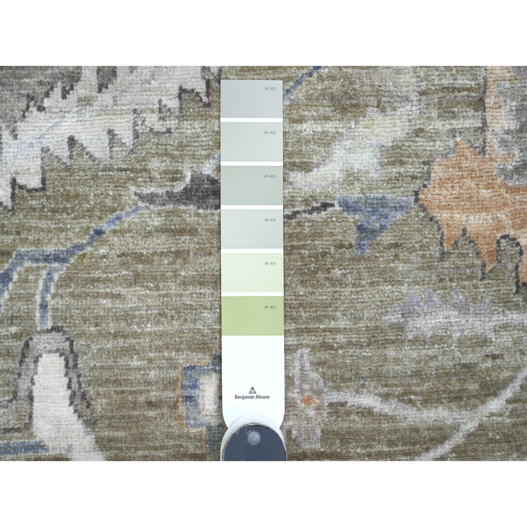 10'x13'8" Cedar Brown, Serapi Heriz Revival, Vegetable Dyes, High Mountain Ghazni Wool, Soft Pile, Hand Knotted, Denser Weave, Oriental Rug Sh20154
