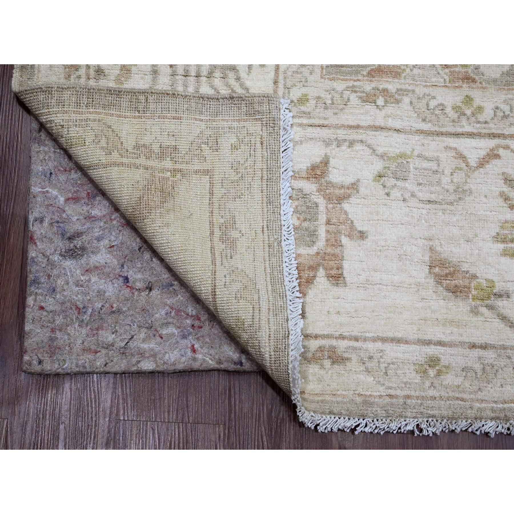 9'1"x11'4" Cedar Brown, Washed Out Peshawar with All Over Leaf Pattern, Natural Dyes, 100% Wool, Hand Knotted, Oriental Rug Sh20164