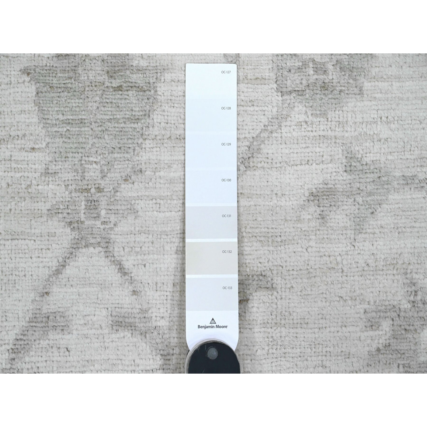 11'7"x14'10" Alabaster White, Hand Knotted, Washed Out Peshawar with All Over Vines Design, Vegetable Dyes, 100% Wool, Oversized, Oriental Rug Sh20179
