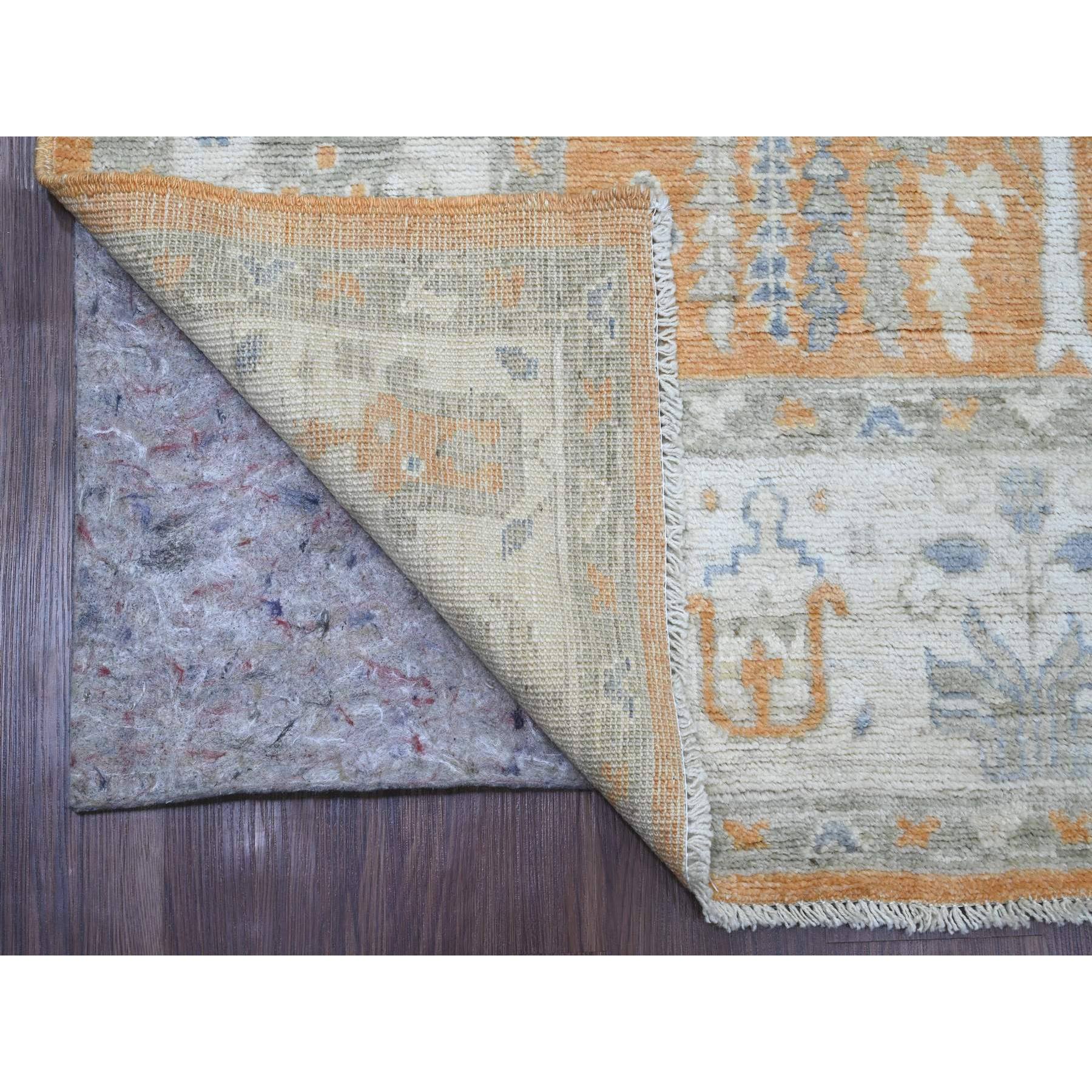 6'x8'7" Copper Brown, Afghan Angora Oushak with Cypress and Willow Tree Design, Hand Knotted, Vegetable Dyes, 100% Wool, Oriental Rug Sh20200