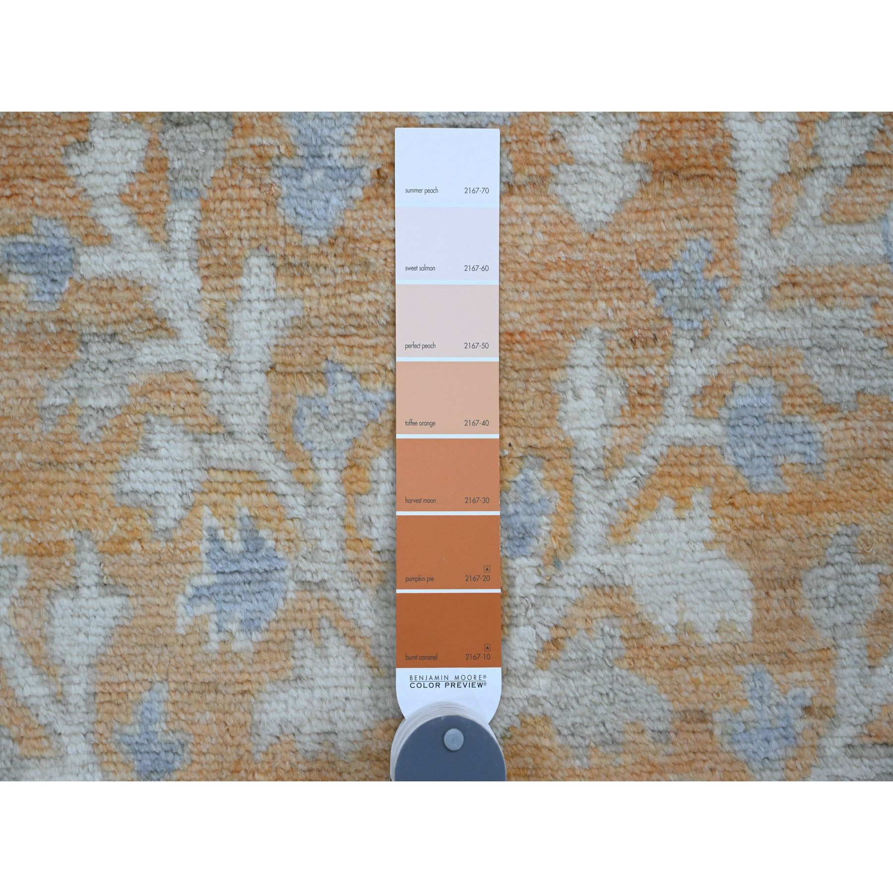 6'x8'7" Copper Brown, Afghan Angora Oushak with Cypress and Willow Tree Design, Hand Knotted, Vegetable Dyes, 100% Wool, Oriental Rug Sh20200