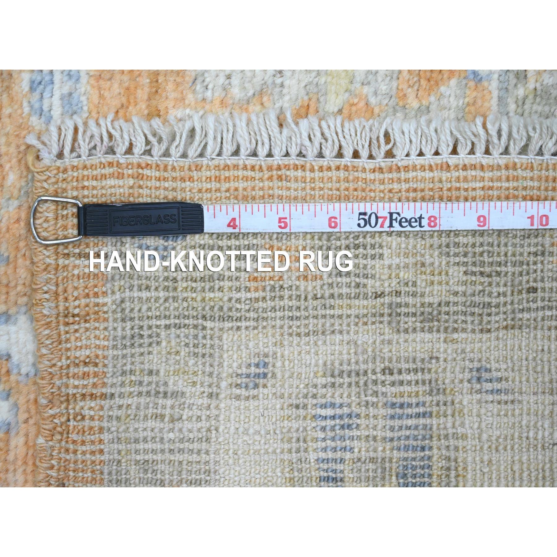 6'x8'7" Copper Brown, Afghan Angora Oushak with Cypress and Willow Tree Design, Hand Knotted, Vegetable Dyes, 100% Wool, Oriental Rug Sh20200