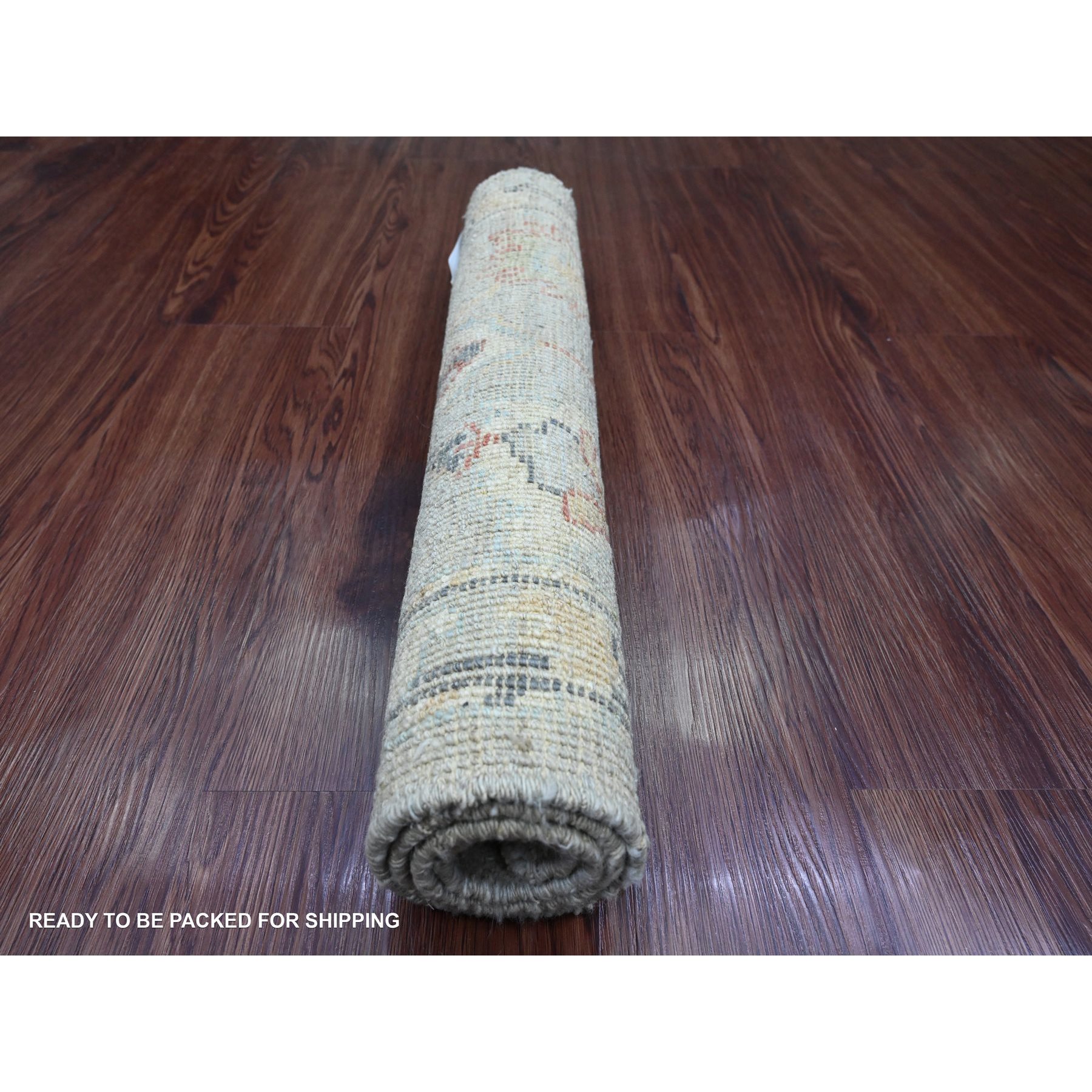 2'1"x3' Misty Gray, All Over Design, Afghan Angora Oushak, Hand Knotted, Vegetable Dyes, 100% Wool, Mat, Oriental Rug Sh20330