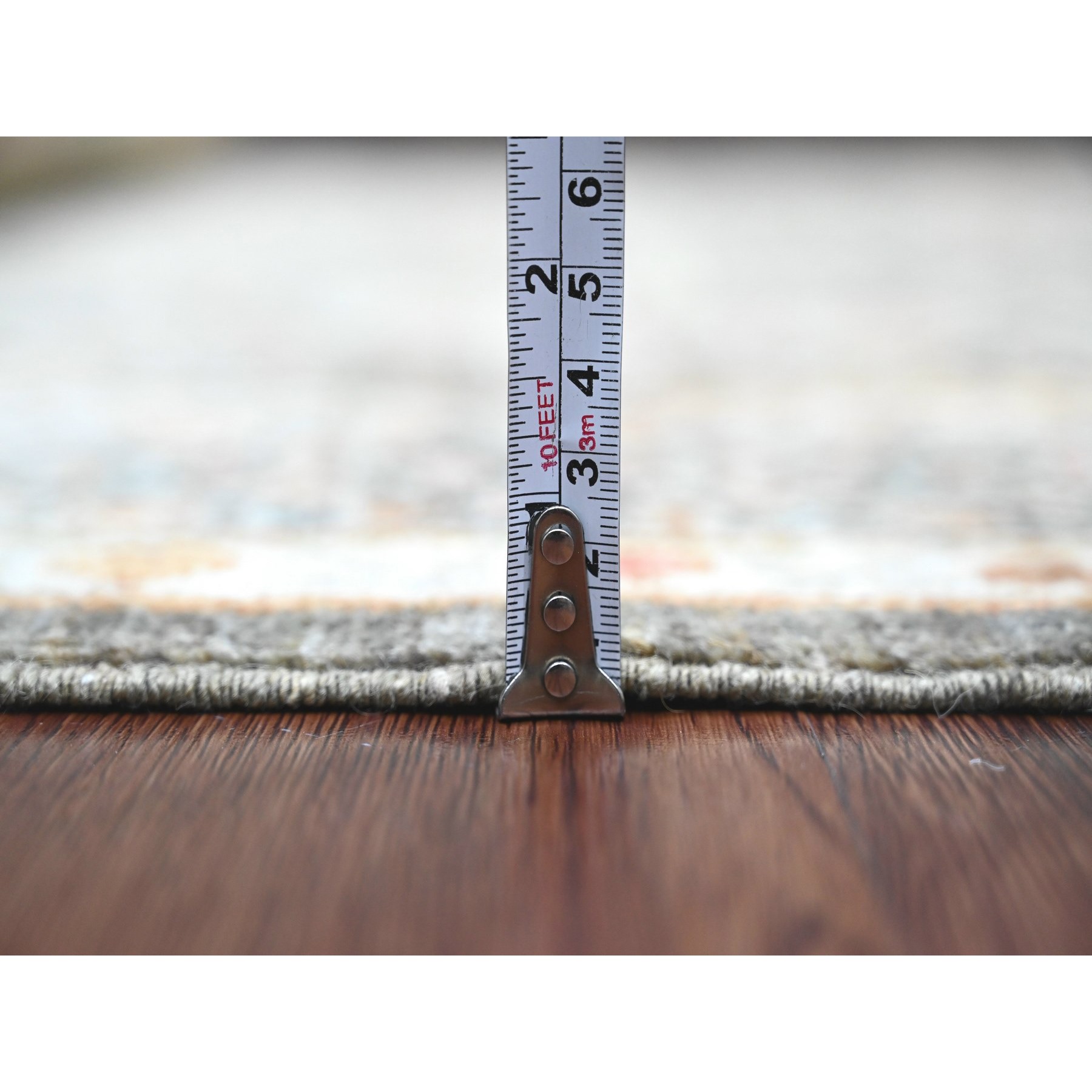 6'1"x9' Cedar Brown, 14th Century Mamluk Dynasty Pattern with Star Medallion Design, Hand Knotted, High Mountain Wool, Abrash, Veggie Dyes, Oriental Rug Sh20336