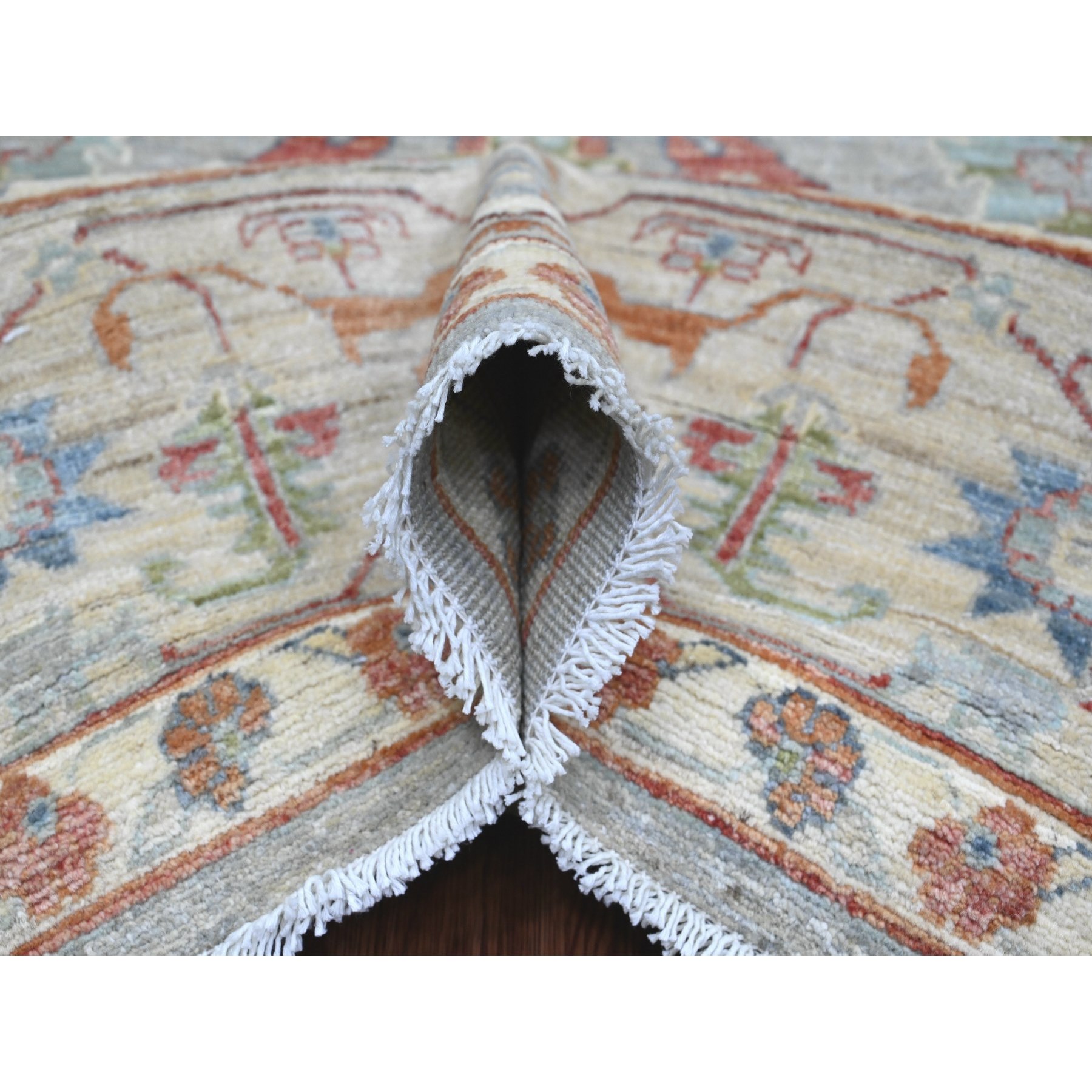 8'x9'8" Cloud Gray, Ziegler Mahal Revival with All Over Pattern, Hand Knotted, High Mountain Wool, Vegetable Dyes, Oriental Rug Sh20348