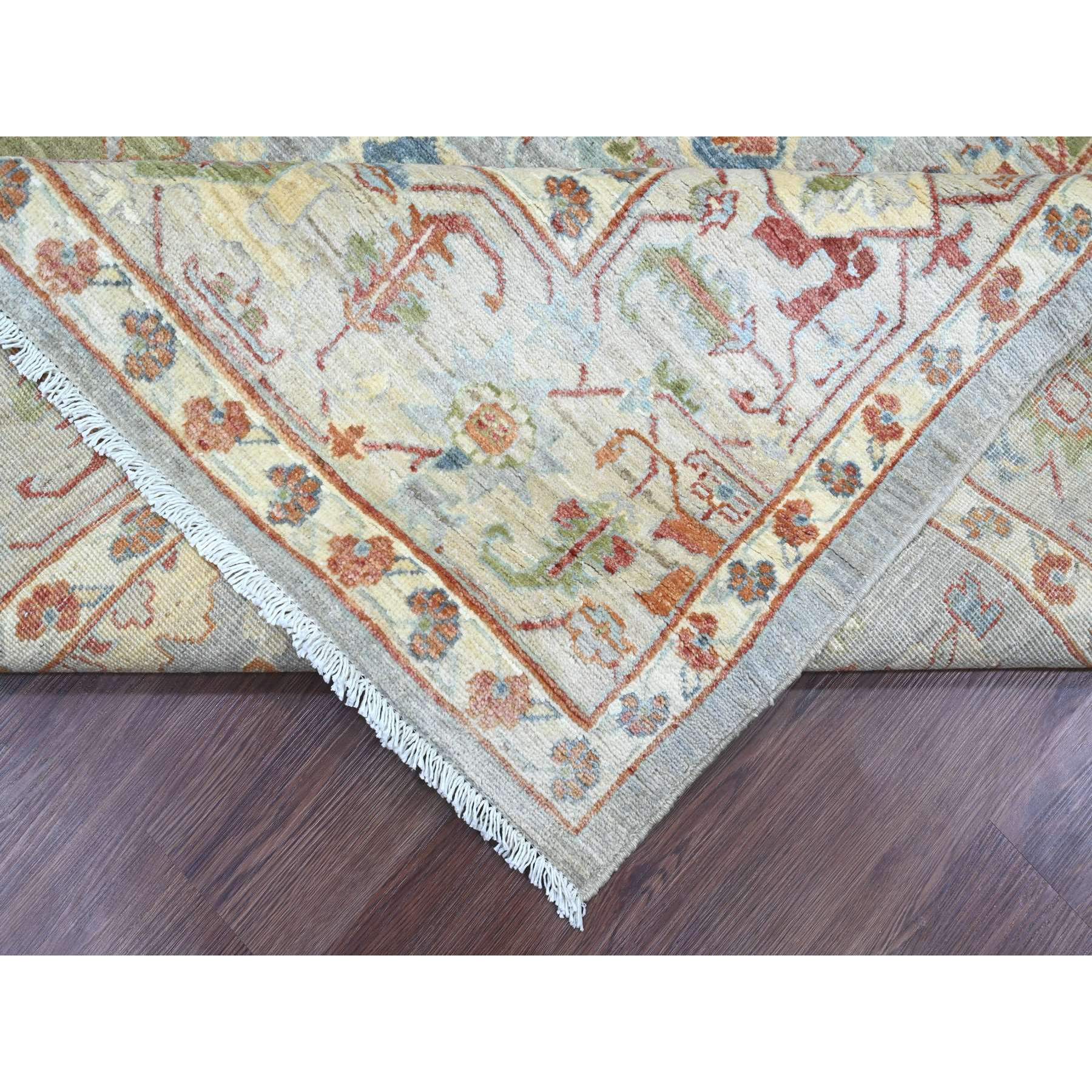 8'x9'8" Cloud Gray, Ziegler Mahal Revival with All Over Pattern, Hand Knotted, High Mountain Wool, Vegetable Dyes, Oriental Rug Sh20348