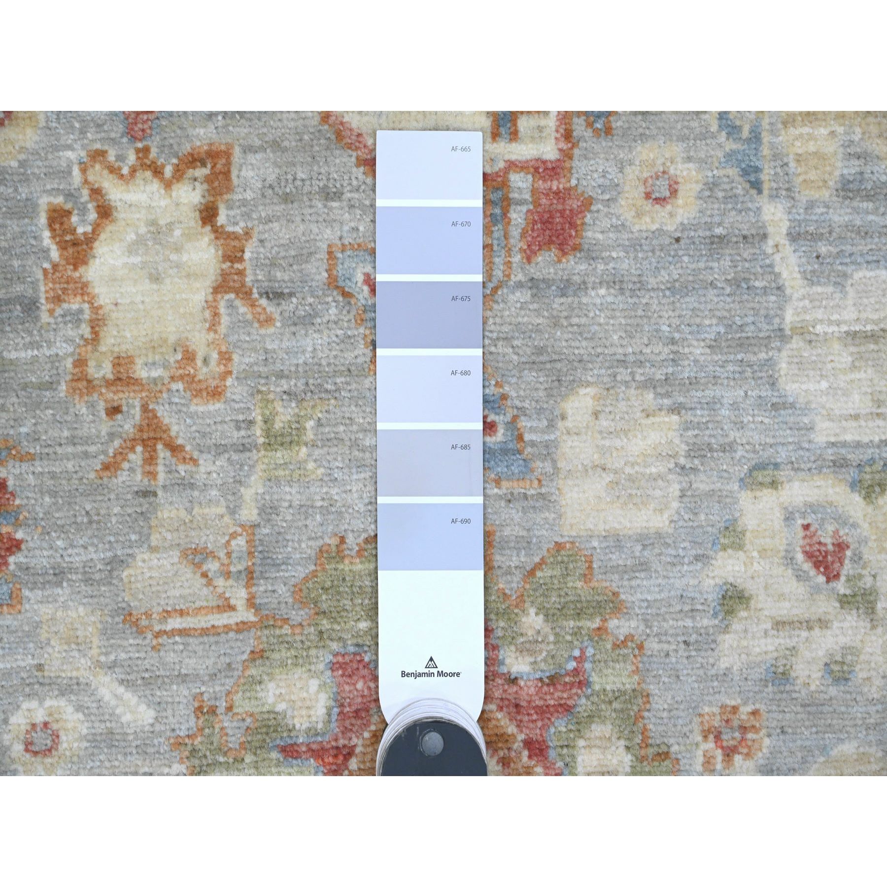 8'x9'8" Cloud Gray, Ziegler Mahal Revival with All Over Pattern, Hand Knotted, High Mountain Wool, Vegetable Dyes, Oriental Rug Sh20348
