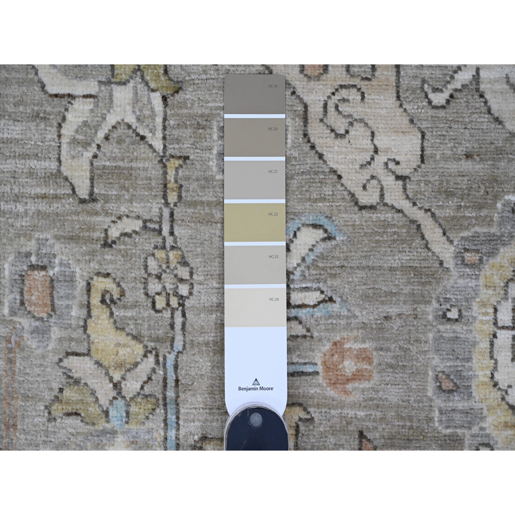 8'1"x9'7" Cedar Brown with Touches of Gold, Peshawar Heriz All Over Design, Vegetable Dyes, High Mountain Wool, Hand Knotted, Denser Weave, Oriental Rug Sh20350